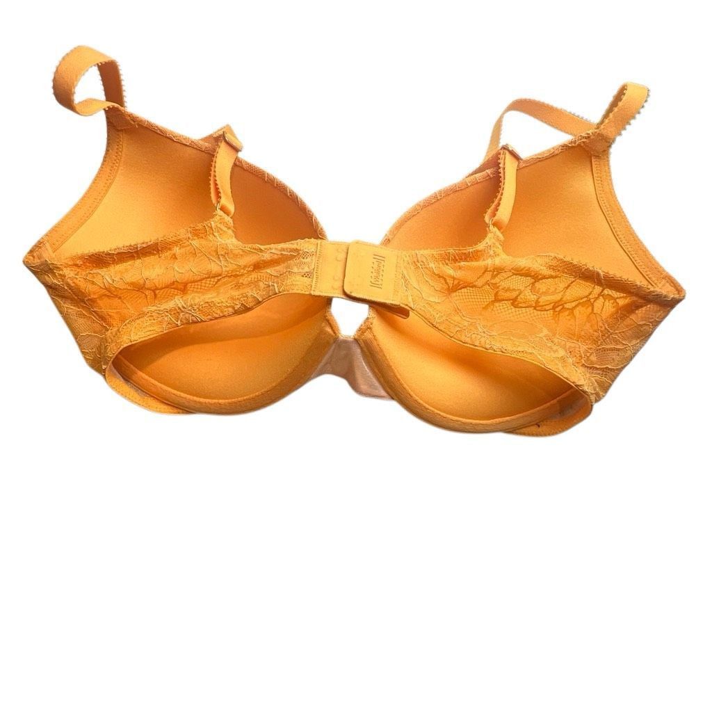 Wolford NWT Wolford Magnolia Lace Push-Up Demi Bra Mango Yellow 75D / 34D Size ONE SIZE - 7 Thumbnail