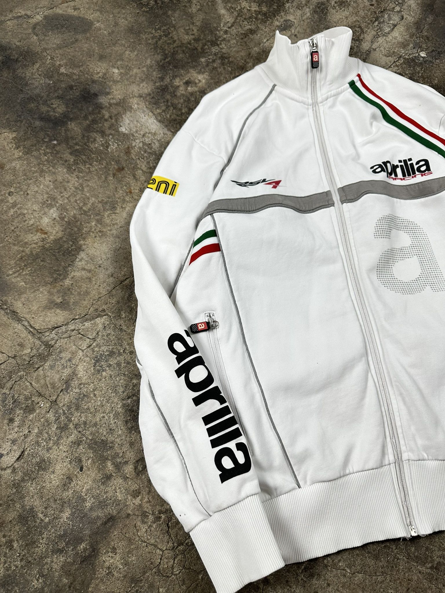 Vintage 00s Vintage Aprilla Racing Zip Y2k Sweatshirt Size US XL / EU 56 / 4 - 4 Thumbnail