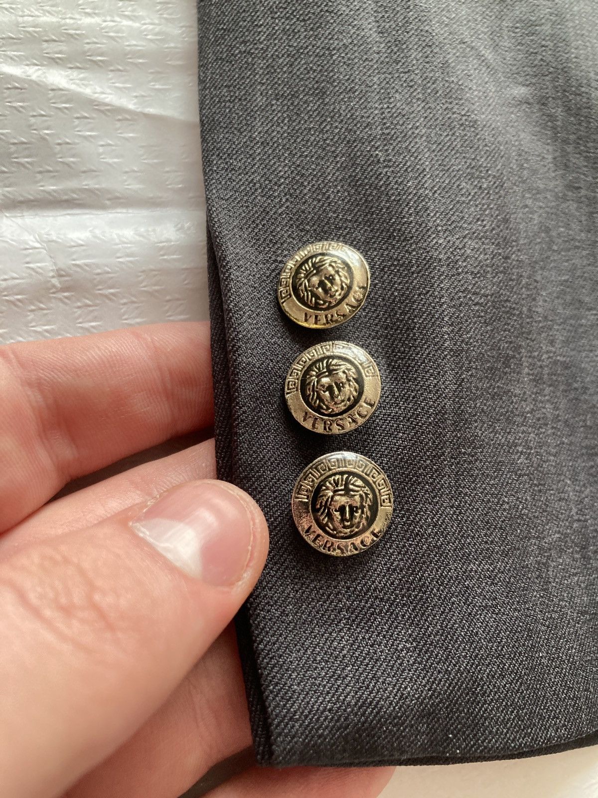 Versace Vintage Versace double-breasted jacket Size 44L - 7 Thumbnail