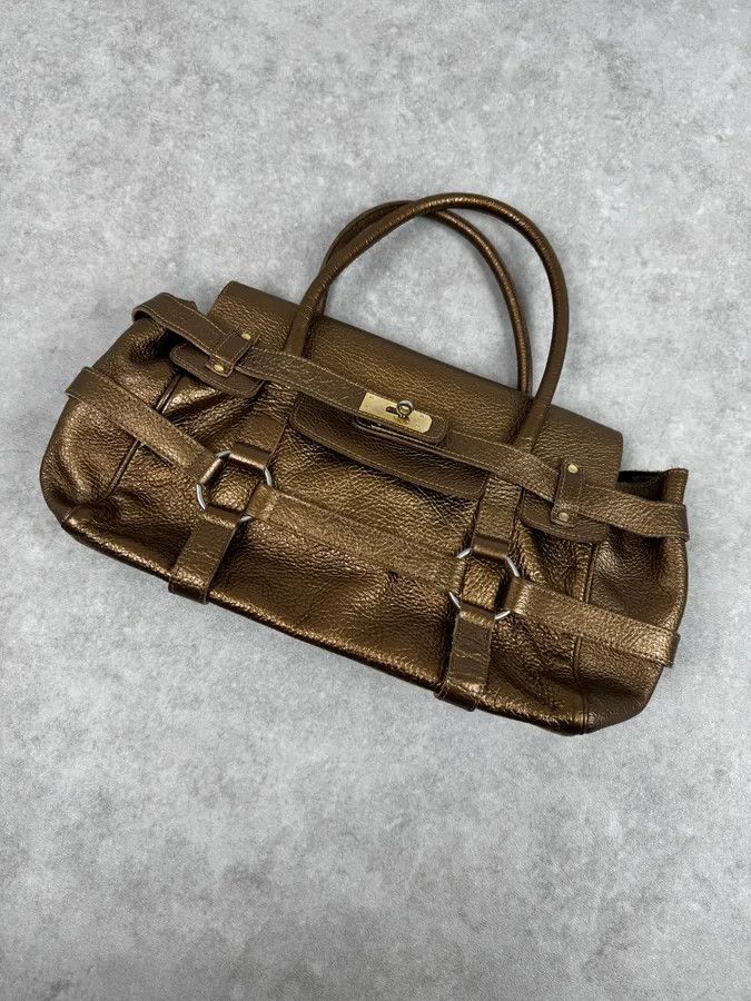 Vintage Massimo Rebecchi Gold Leather Handle Bag Size ONE SIZE - 5 Thumbnail