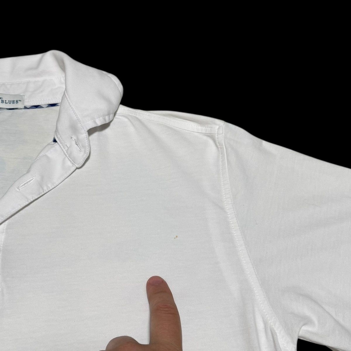 Other Bald Head Blues Stained Cotton Spandex Polo Shirt Adult S Size US S / EU 44-46 / 1 - 2 Thumbnail