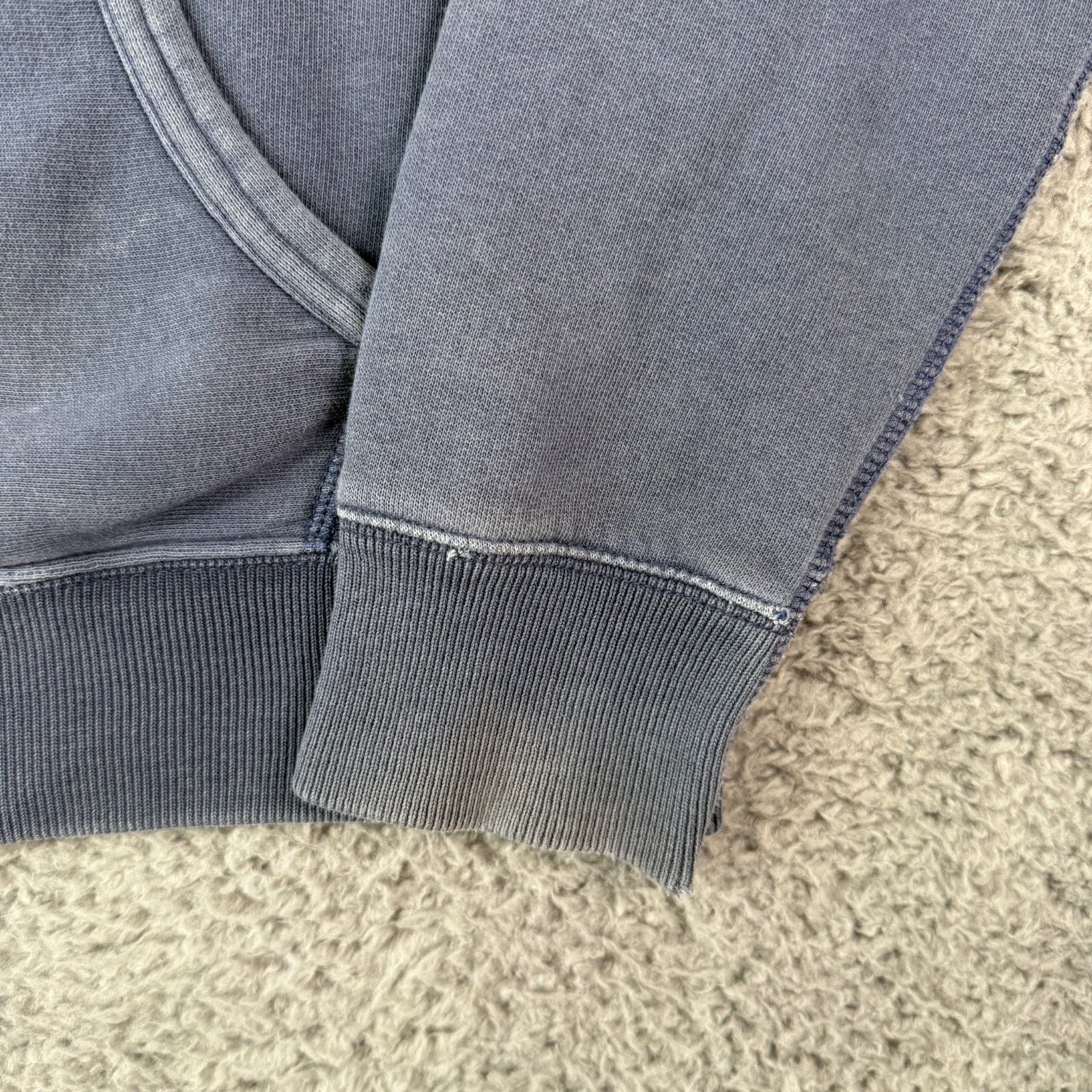 Polo Ralph Lauren × Vintage Polo Ralph Lauren Zip Hoodie Faded Blue Distressed Boxy VTG Size US M / EU 48-50 / 2 - 4 Thumbnail