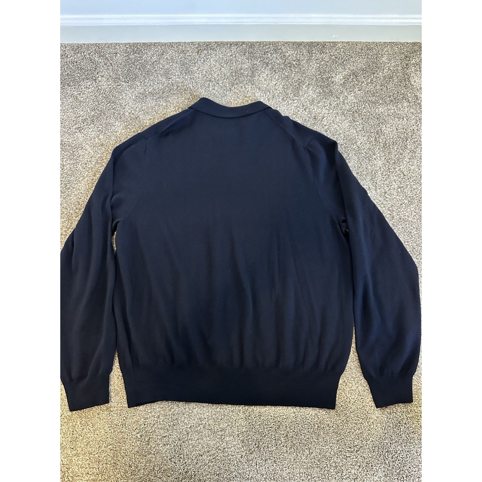Polo Ralph Lauren Polo Ralph Lauren Men's Navy Blue 100% Merino Wool Size US XL / EU 56 / 4 - 7 Thumbnail