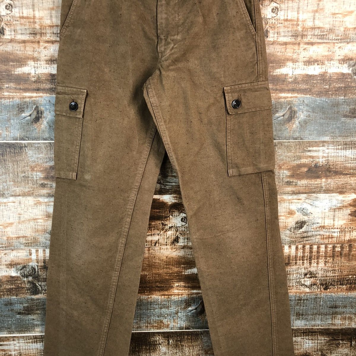 Japanese Brand Domingo Co Brown Cargo Multipocket Pants #A2437 Size US 27 - 5 Thumbnail