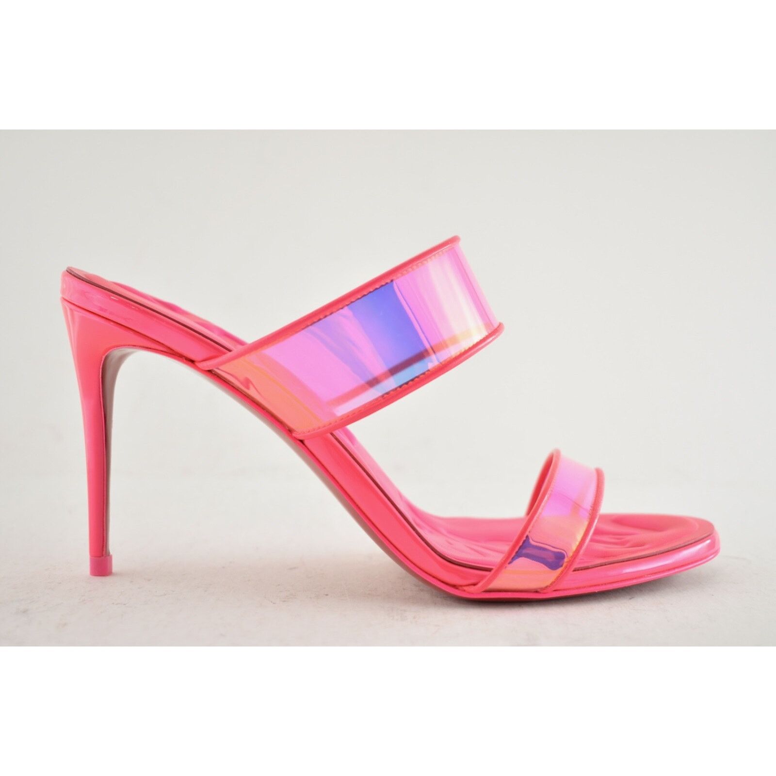 Christian Louboutin Christian Louboutin Just Loubi 85 Fluo Pink Backless Sandal Size US 7.5 / IT 37.5 - 2 Thumbnail
