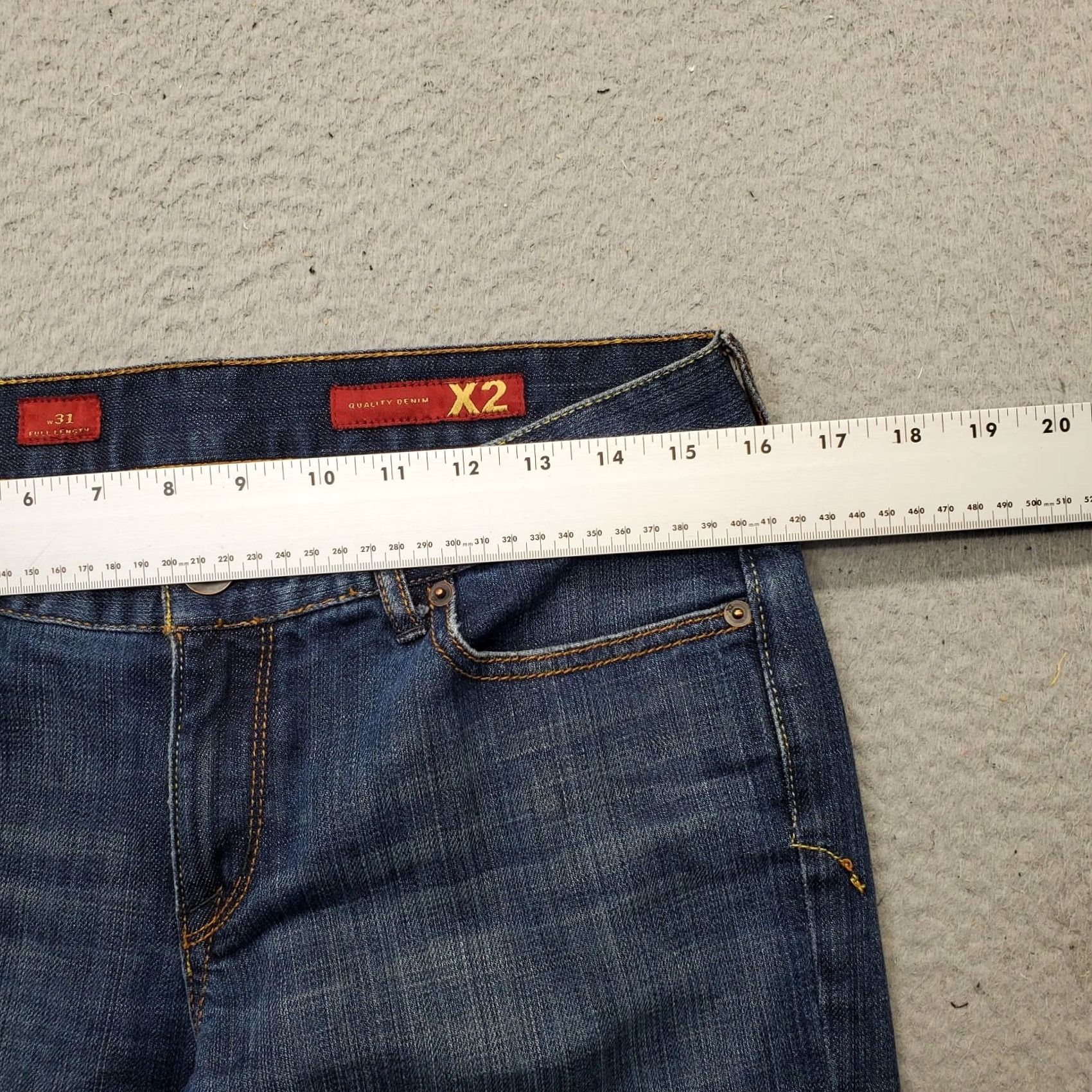Denime X2 Womens Size 8 Bootcut Jeans Blue Denim Stretch Full Length 28.75 Inseam 5-Pocket Solid Vintage: No Size 30" / US 8 / IT 44 - 6 Thumbnail