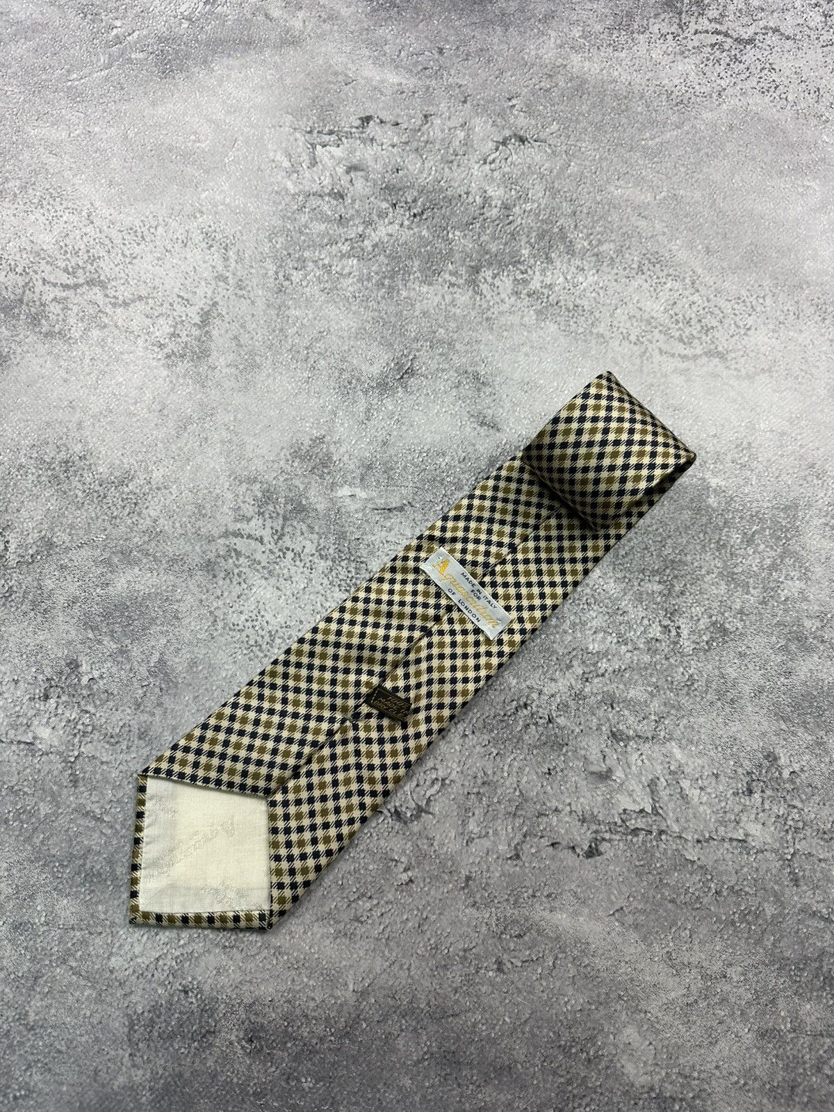 Aquascutum Aquascutum Nova Check Silk Tie Classic Checkered Necktie Size ONE SIZE - 3 Thumbnail