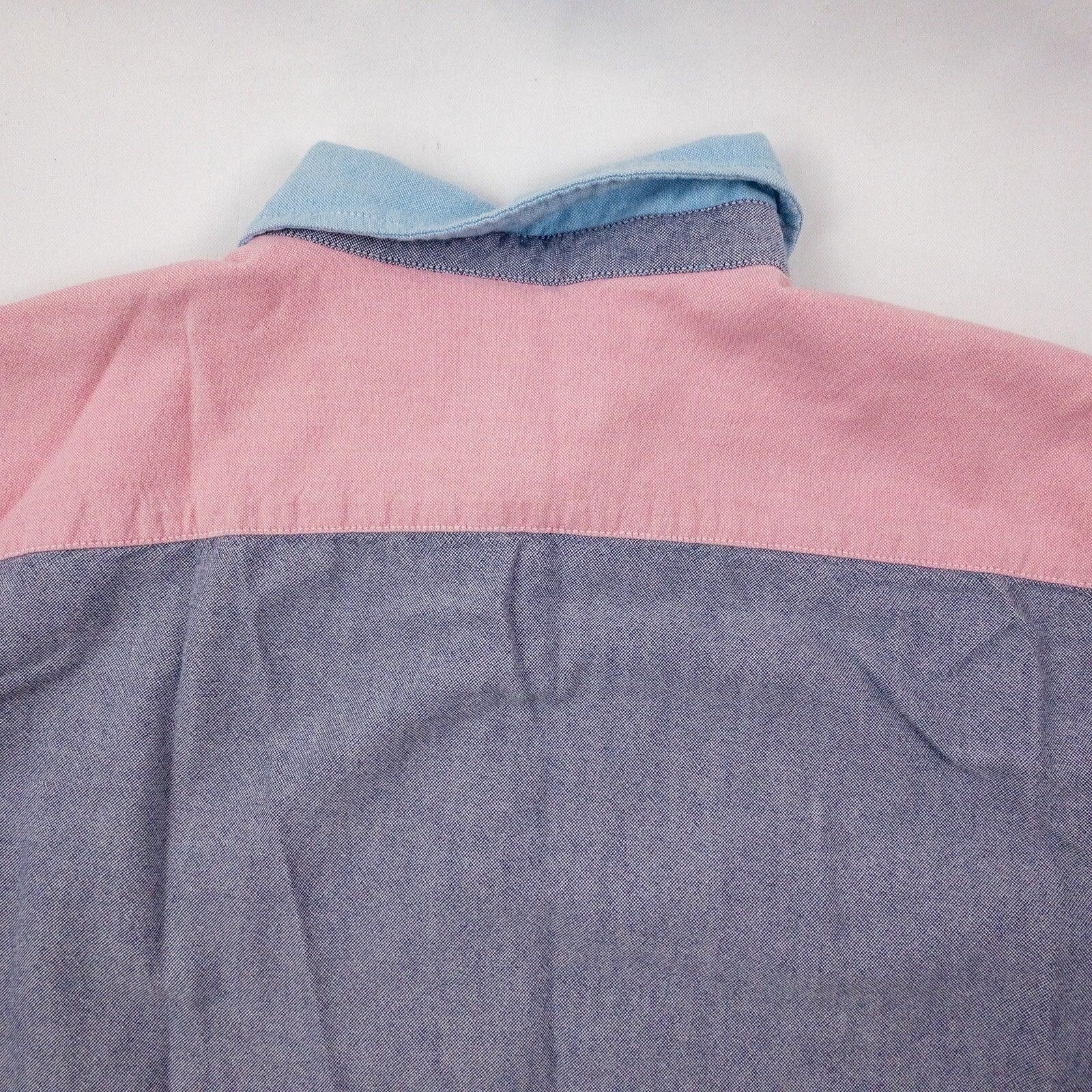 American Eagle Outfitters American Eagle Slim Colorblock Pink Blue Shirt Mens Medium Size US M / EU 48-50 / 2 - 11 Thumbnail