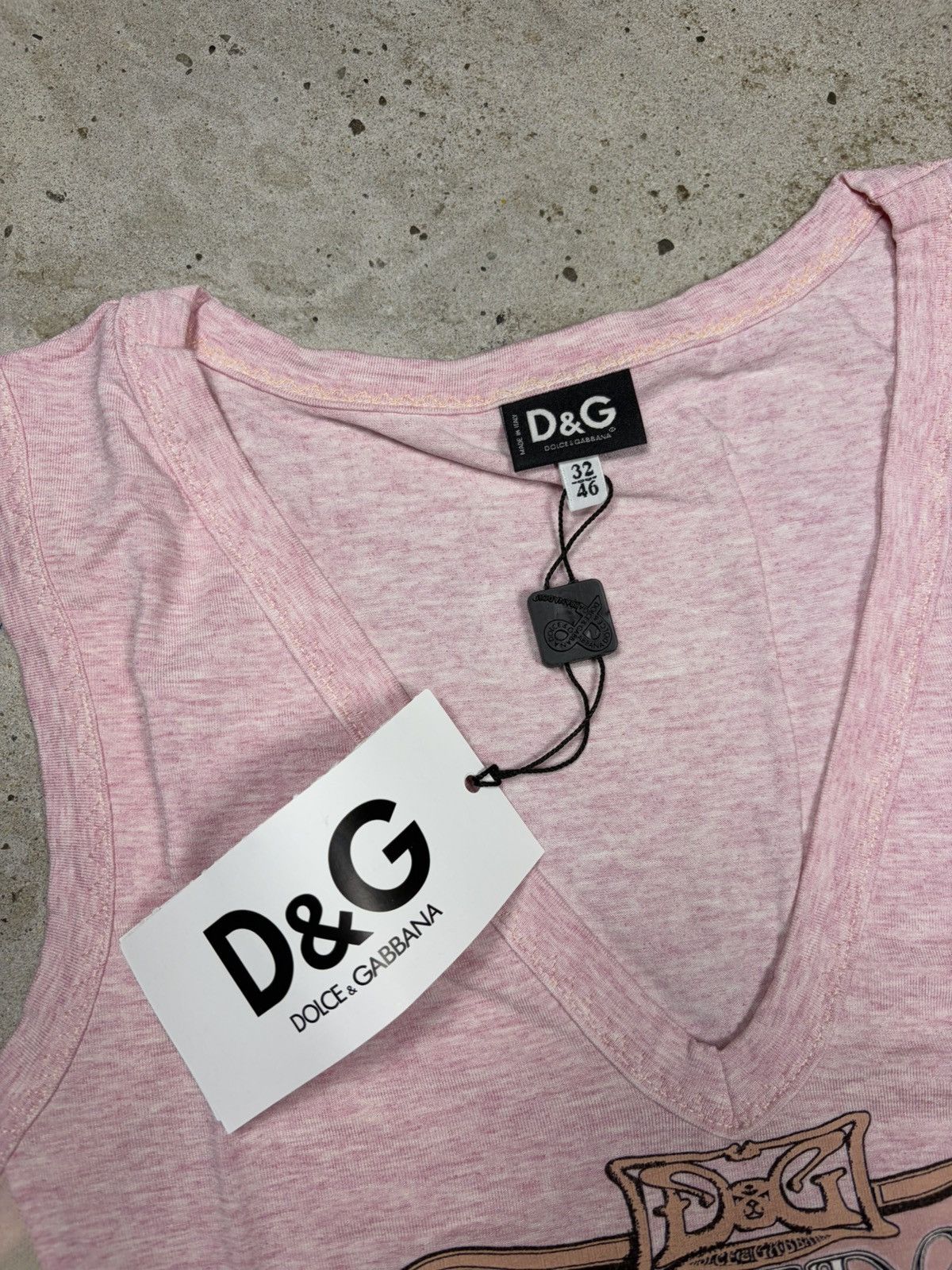 Dolce & Gabbana Vintage 2000s Dolce & Gabbana Freedom Tank Top T Shirt Mesh Size L / US 10 / IT 46 - 6 Thumbnail