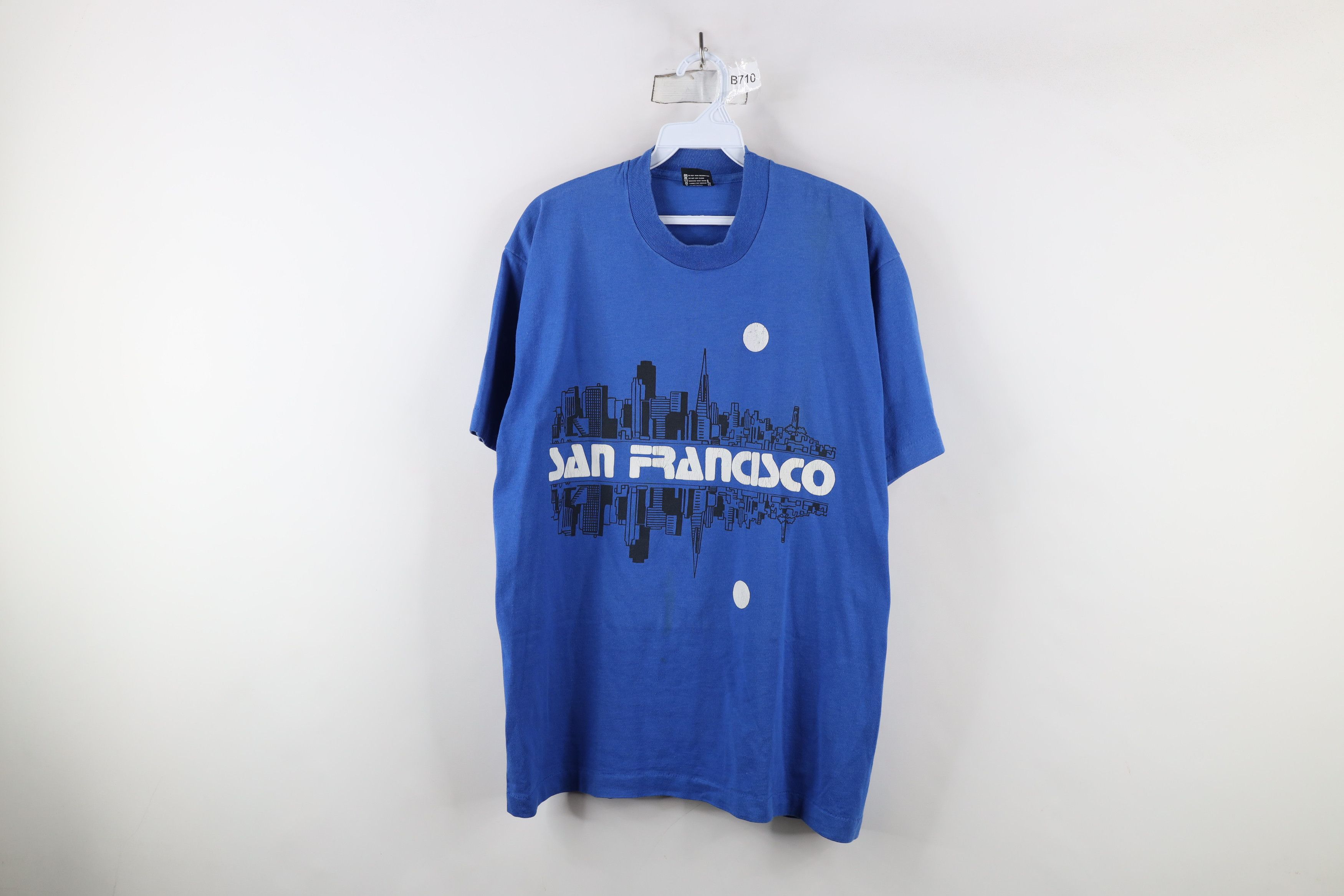 Vintage Vintage 80s 90s Streetwear San Francisco T-Shirt Blue USA Size US XL / EU 56 / 4 - 1 Thumbnail