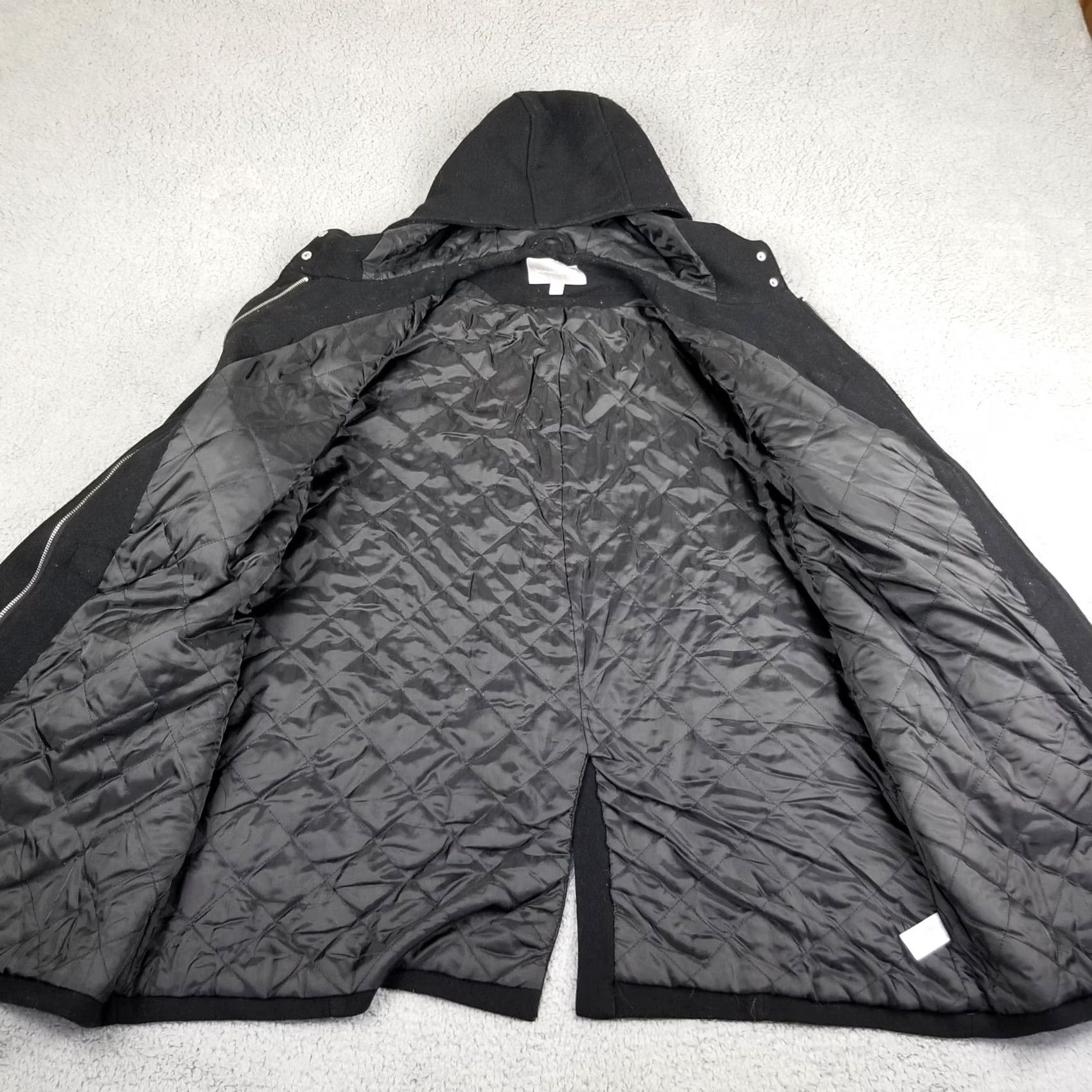 Vintage Woman Within Lux Wool Duffle Coat Jacket Plus Size 20W Black Lined Wool Blend, Hooded, Toggle, Long Sleeve, Vintage? No, 20W Women Coat Size 3XL / US 20-22 - 6 Thumbnail