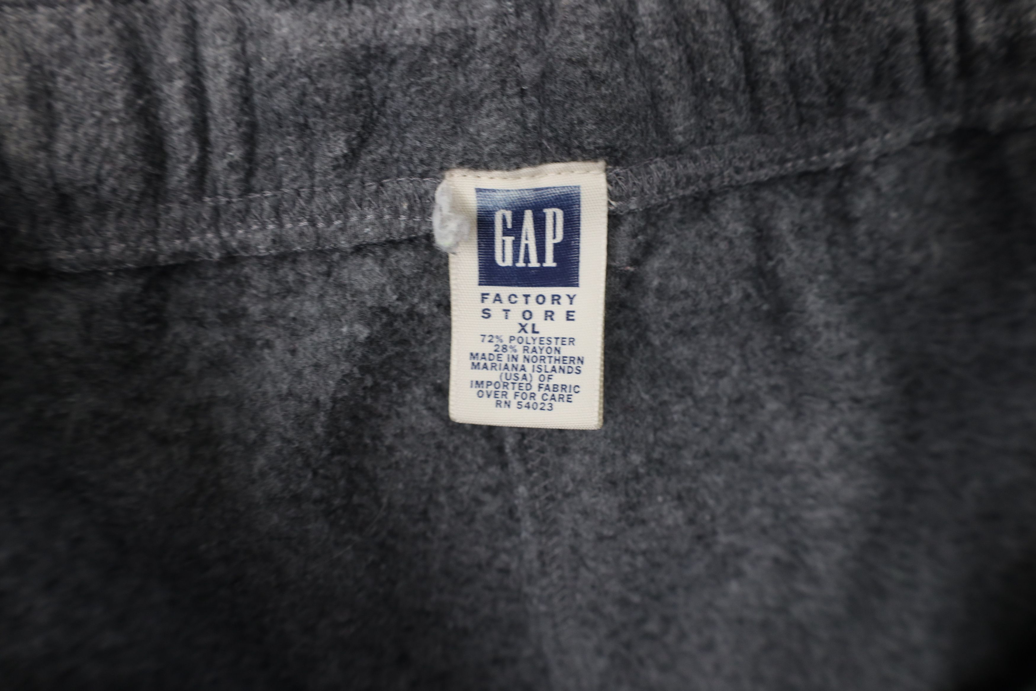 Gap × Vintage Vintage 90s Gap Wide Leg Fleece Sweatpants Pants Gray USA Size US 38 / EU 54 - 8 Thumbnail