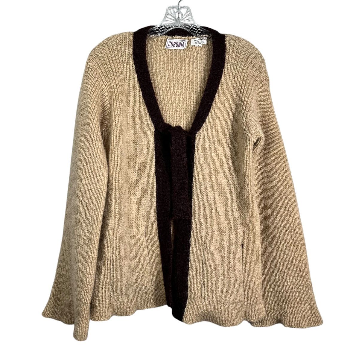 Vintage Coronia Vintage 70s Mohair Blend Tie Bell Sleeve Cardigan Size M / US 6-8 / IT 42-44 - 1 Thumbnail
