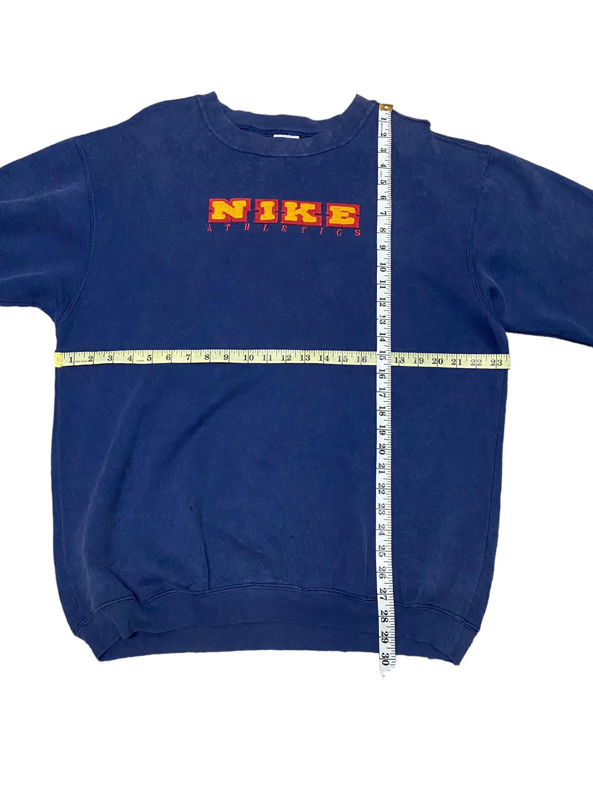 Vintage Vintage Nike big logo spell out embroidery faded sweatshirt Size US XL / EU 56 / 4 - 6 Thumbnail