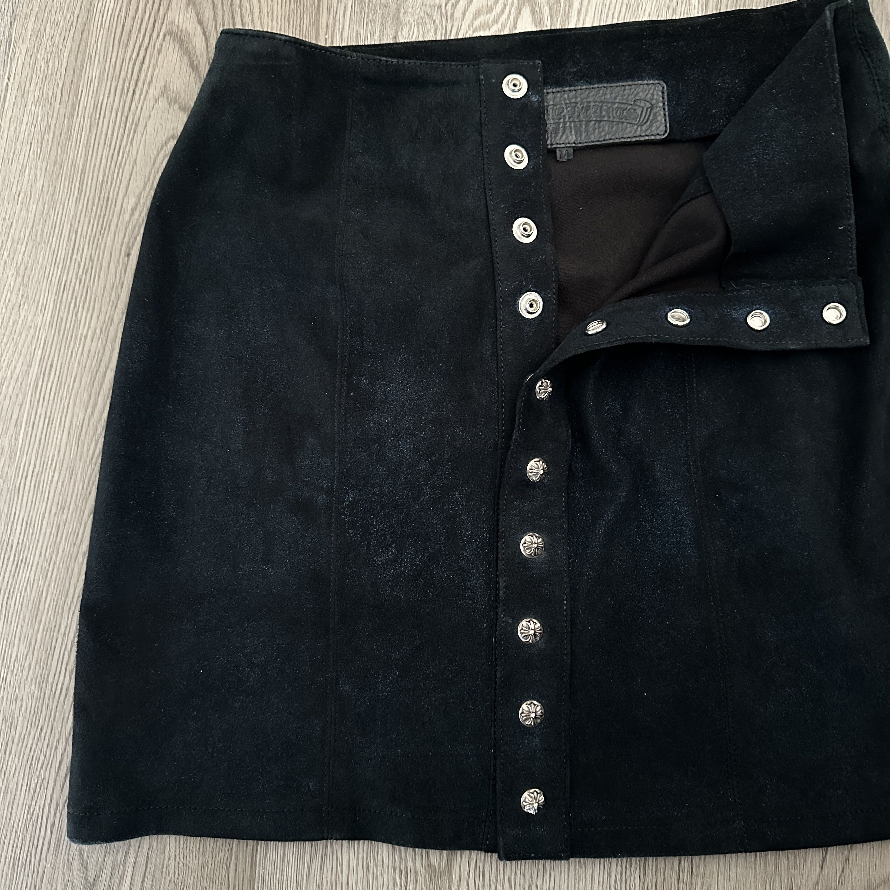 Chrome Hearts Chrome Hearts Suede Mini Skirt Size 26" / US 2 / IT 38 - 8 Thumbnail