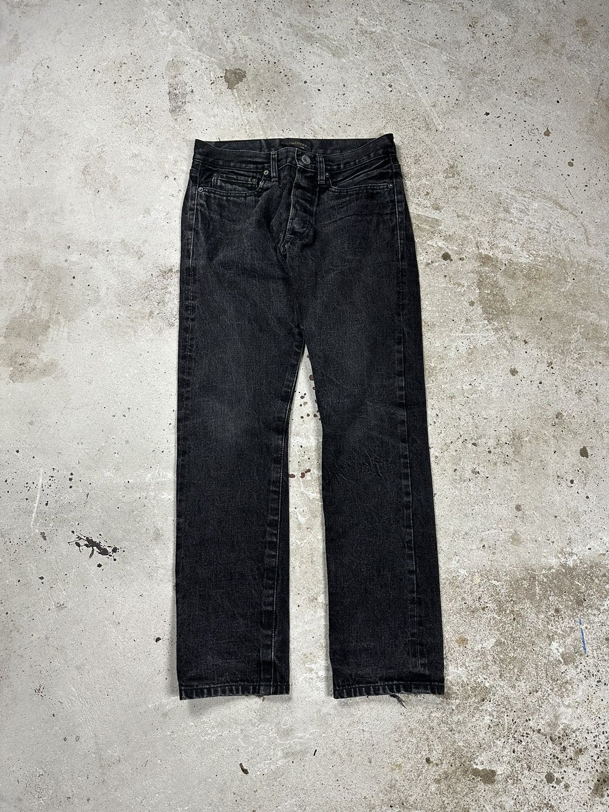Schaeffers Garment Hotel Schaeffer’s Garment Hotel Black Washed Selvedge Denim Pants Size US 30 / EU 46 - 2 Thumbnail