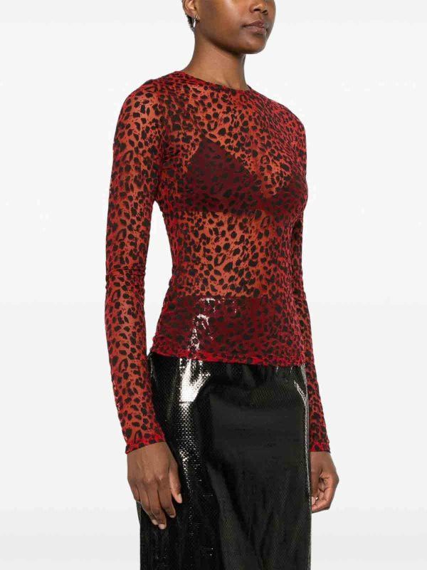 Alexander McQueen o1srvl11e0226 Leopard Devoré Top In Multicolor Size S / US 4 / IT 40 - 4 Thumbnail