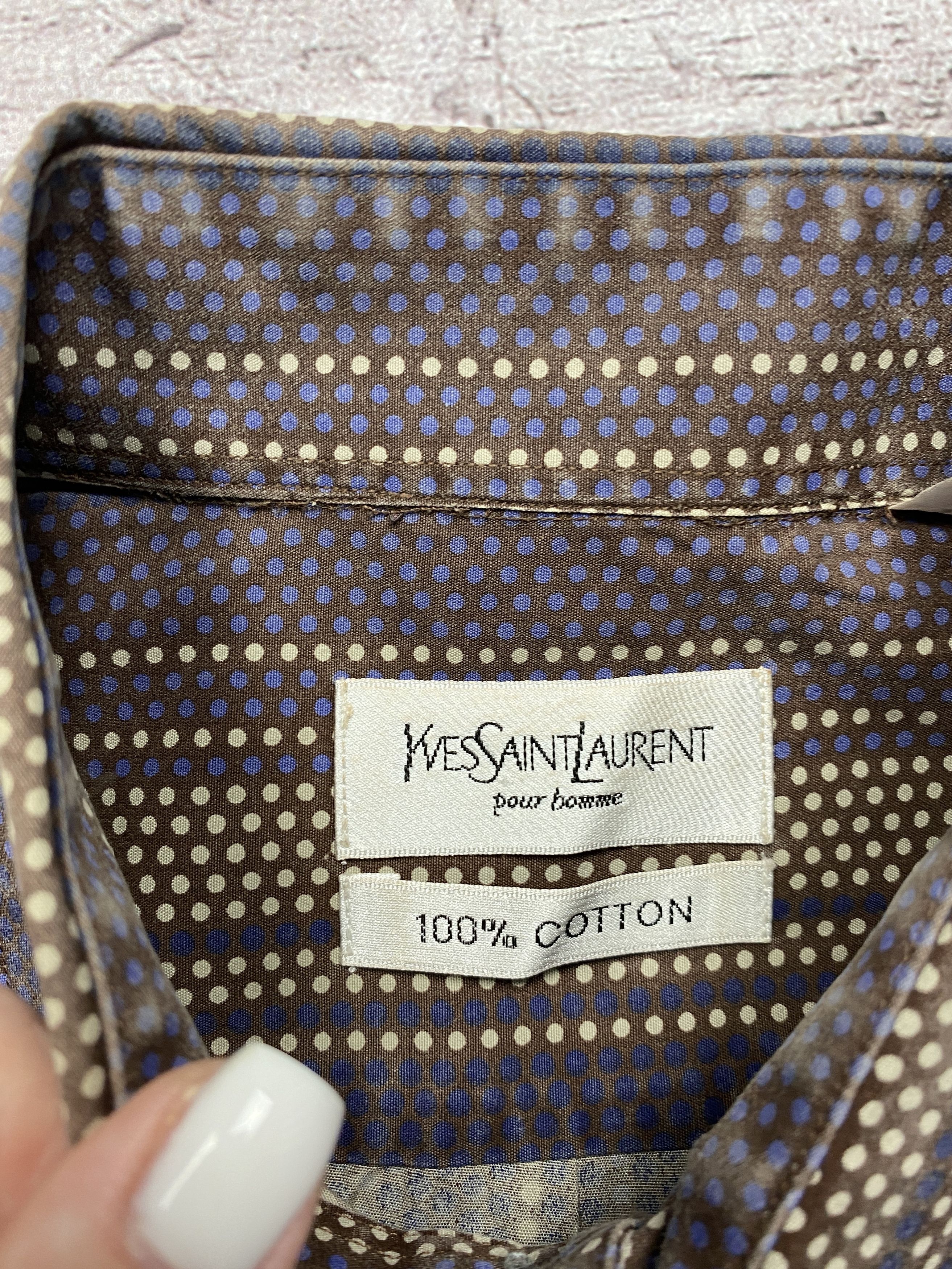Yves Saint Laurent Yves Saint Laurent YSL Vintage Mens Long Sleeve Shirt Size US M / EU 48-50 / 2 - 4 Thumbnail
