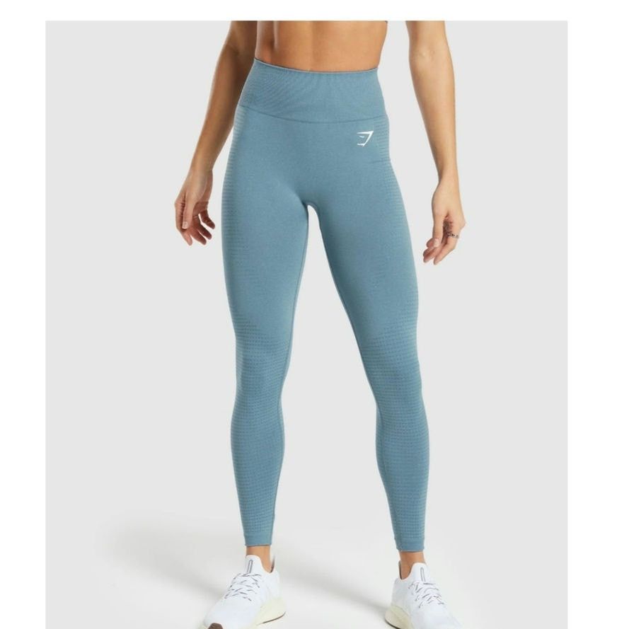 Gymshark Gymshark Vital Leggings 2 Pair Lot Dark Green XS Womens Blue Size 26" / US 2 / IT 38 - 6 Thumbnail