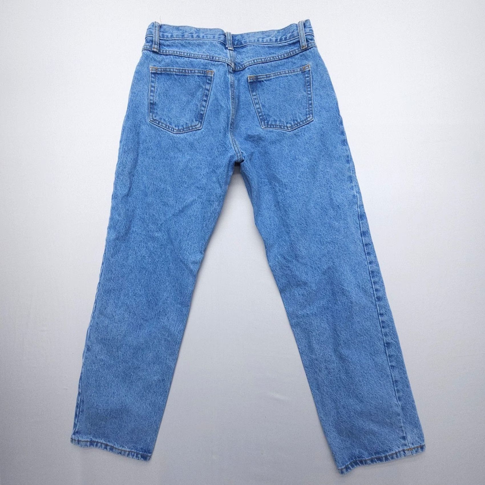 Brandy Melville Brandy Melville John J. Galt Button Fly High Rise Straight Jeans 30 x 29 Denim Blue 100% Cotton Womens Jeans Size 30" / US 8 / IT 44 - 2 Thumbnail