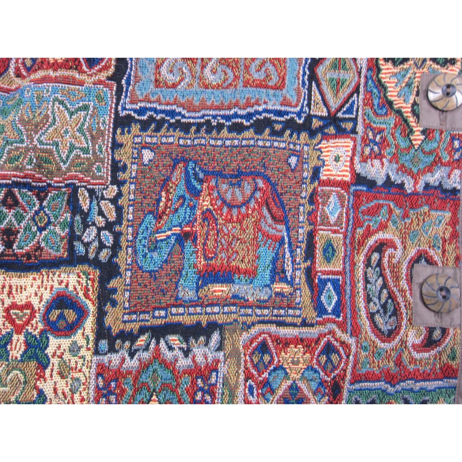 Vintage VINTAGE Two Twenty Jacket Womens 2XL Brown Tapestry Southwestern Boho 90s Jacket Womens 2XL Brown Tapestry Southwestern Boho 90s Size XXL / US 16-18 / IT 52-54 - 3 Thumbnail