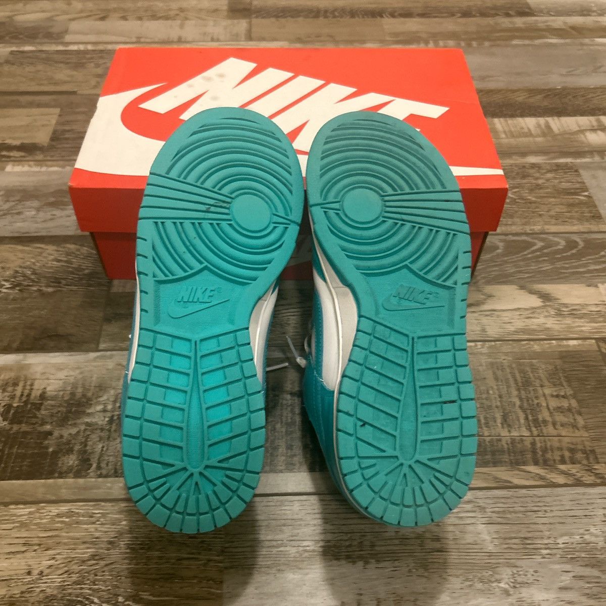 Nike Nike Dunk Low 'Clear Jade' teal and white dunks Size US 9 / EU 42 - 3 Thumbnail