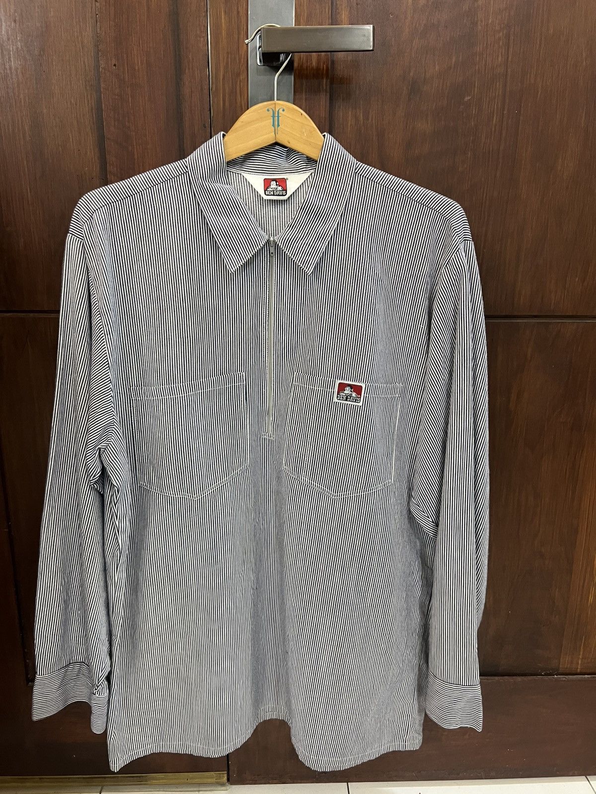 Ben Davis Vintage 90’s Ben Davis Half Zipper Shirts Size US L / EU 52-54 / 3 - 1 Thumbnail