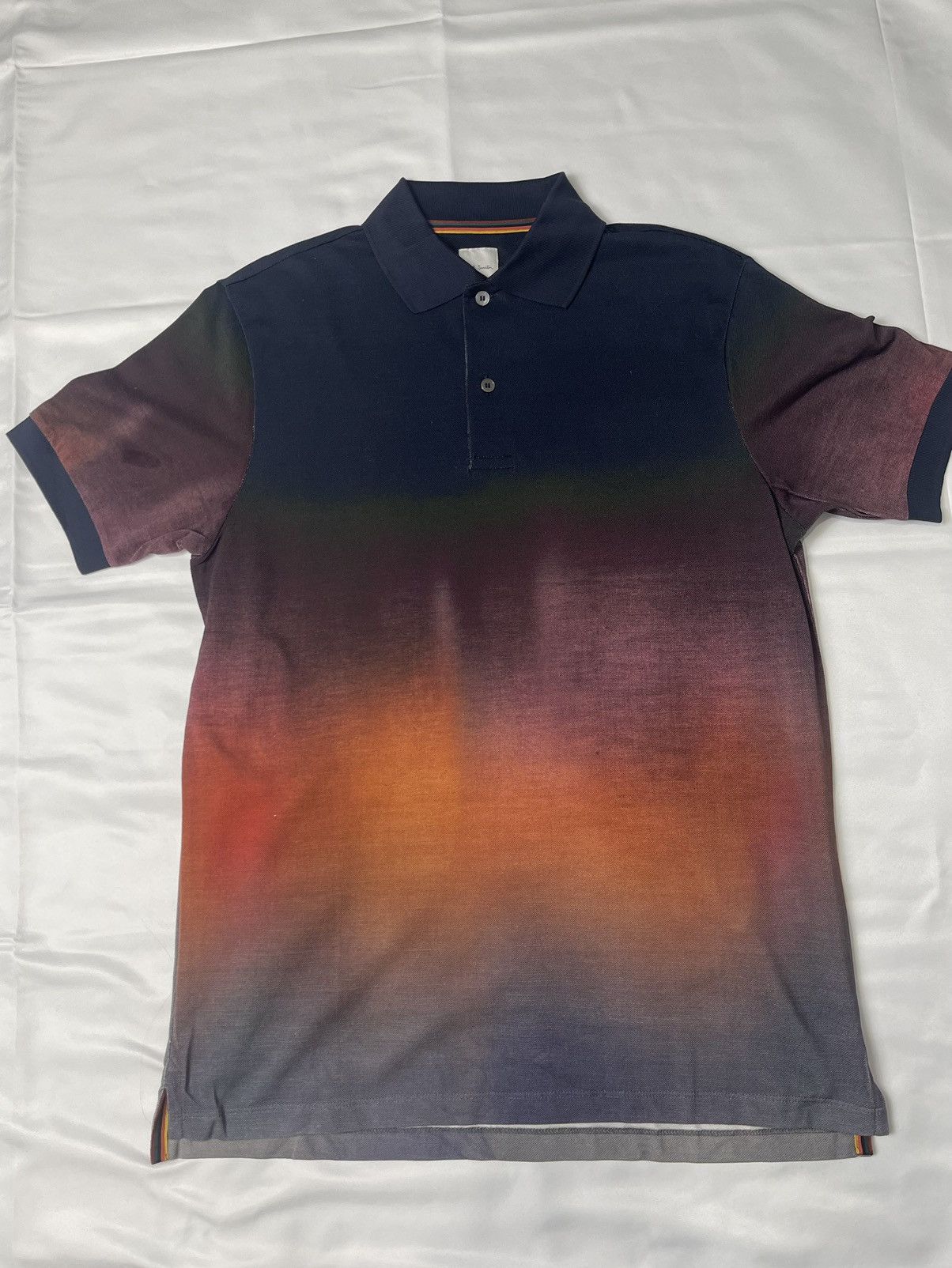 image of Paul Smith Gents Polo Shirt Mineral Degrade in Tie Dye, Men's (Size Medium)