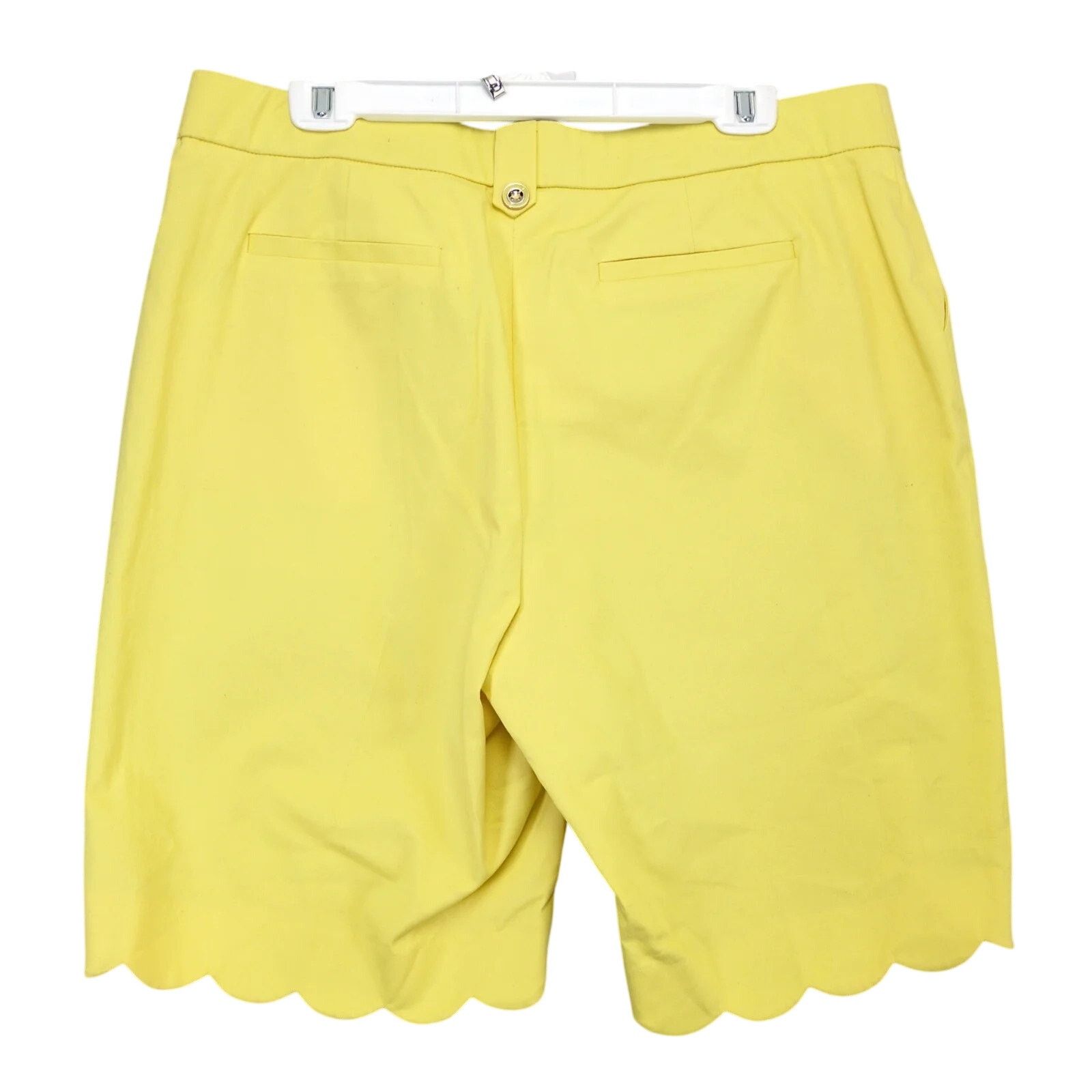 Other NWT Rafaella Yellow Shorts Women's 16 Scalloped Hem 37x10" Size 38" / US 16 / IT 52 - 2 Thumbnail