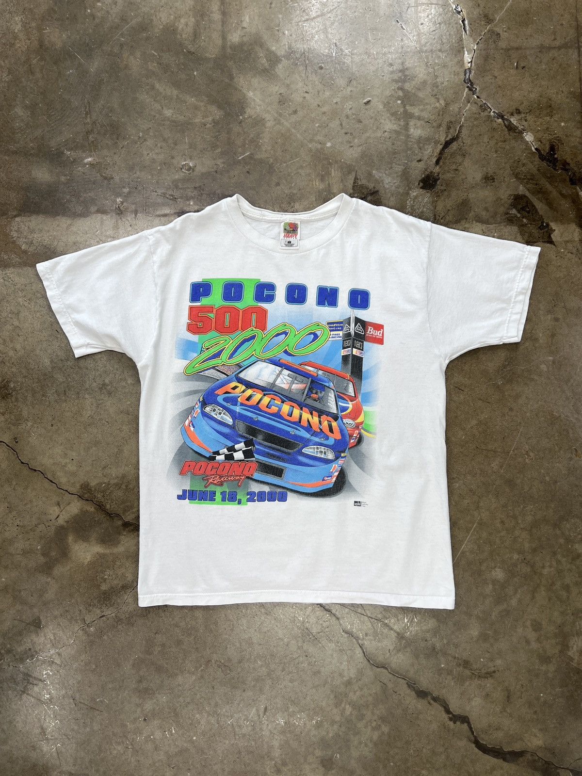 NASCAR × Vintage Vintage 2000 NASCAR Pocono Racing Tee Large Size US XL / EU 56 / 4 - 2 Thumbnail