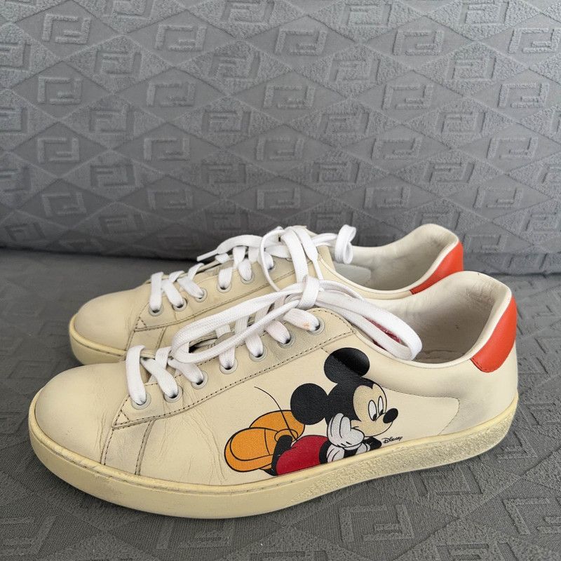 Gucci Gucci Mickey Mouse ACE Sneakers for Men 0079 Size US 8.5 / EU 41-42 - 1 Thumbnail