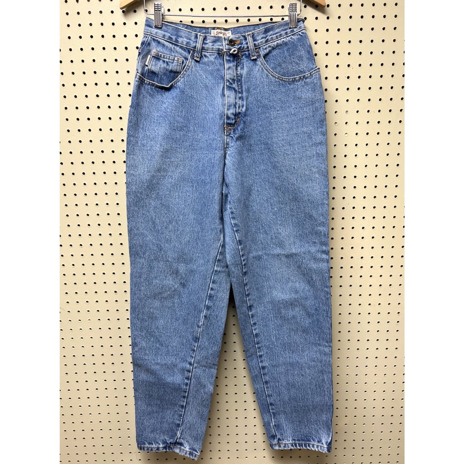 Esprit VINTAGE Esprit Jeans Women's Jeans 11 High Waist Tapered Leg Blue Denim Straight Medium Wash 90s? No, current decades: None specified. Size 32" / US 10 / IT 46 - 2 Thumbnail