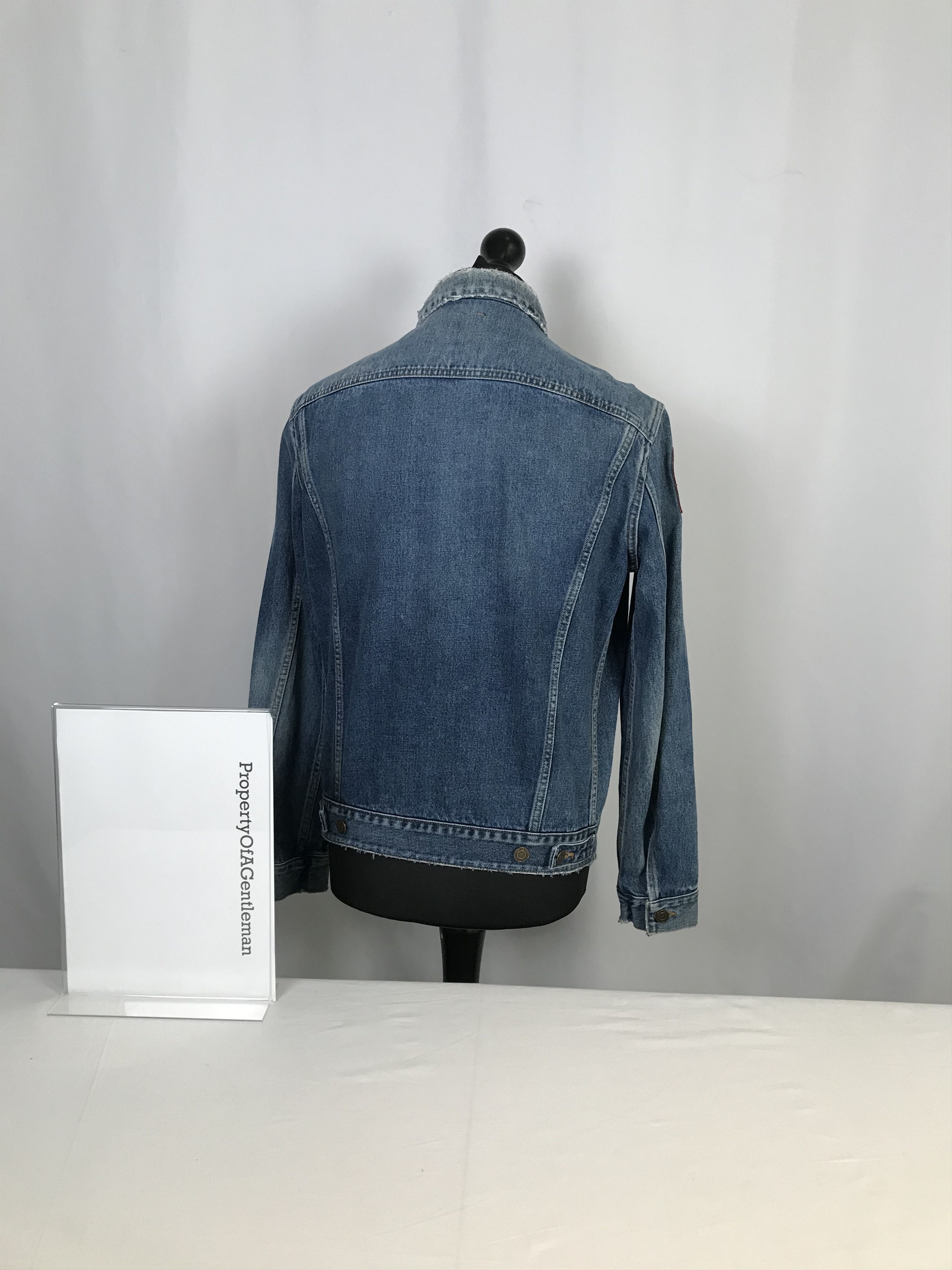 Denim Jacket with Palm Tree Shoulder Patch Menswear