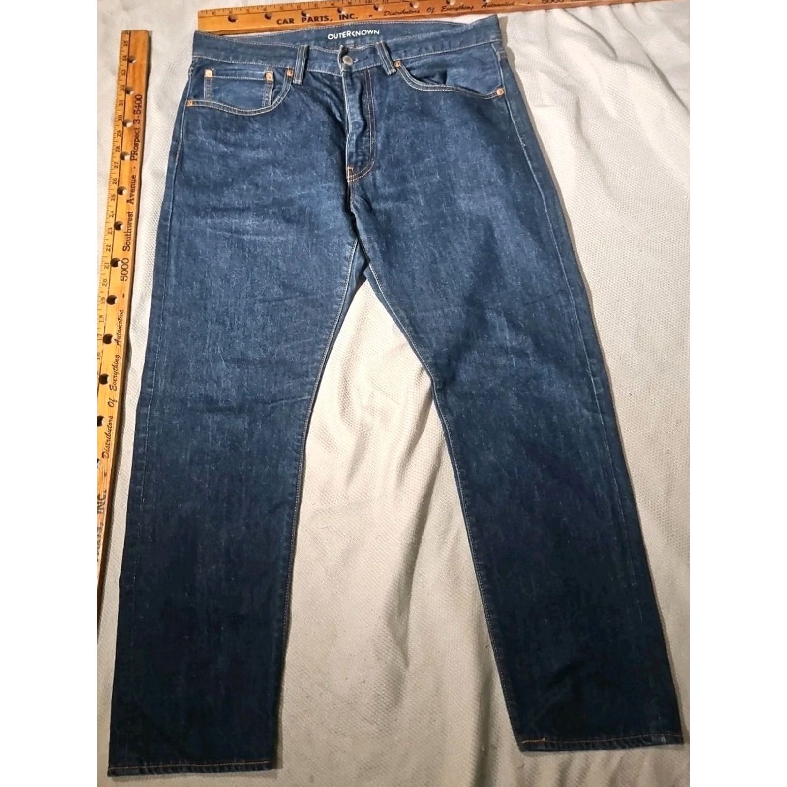 Levi's Levi's Outerknown Jeans Mens 34x30 Blue Denim Hemp Blend Western Pants Size US 34 / EU 50 - 2 Thumbnail