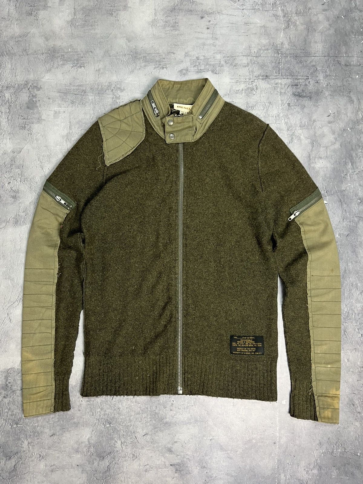 Diesel × Vintage Vintage Diesel Avant Garde Full Zip Up Hoodie Size US M / EU 48-50 / 2 - 1 Thumbnail