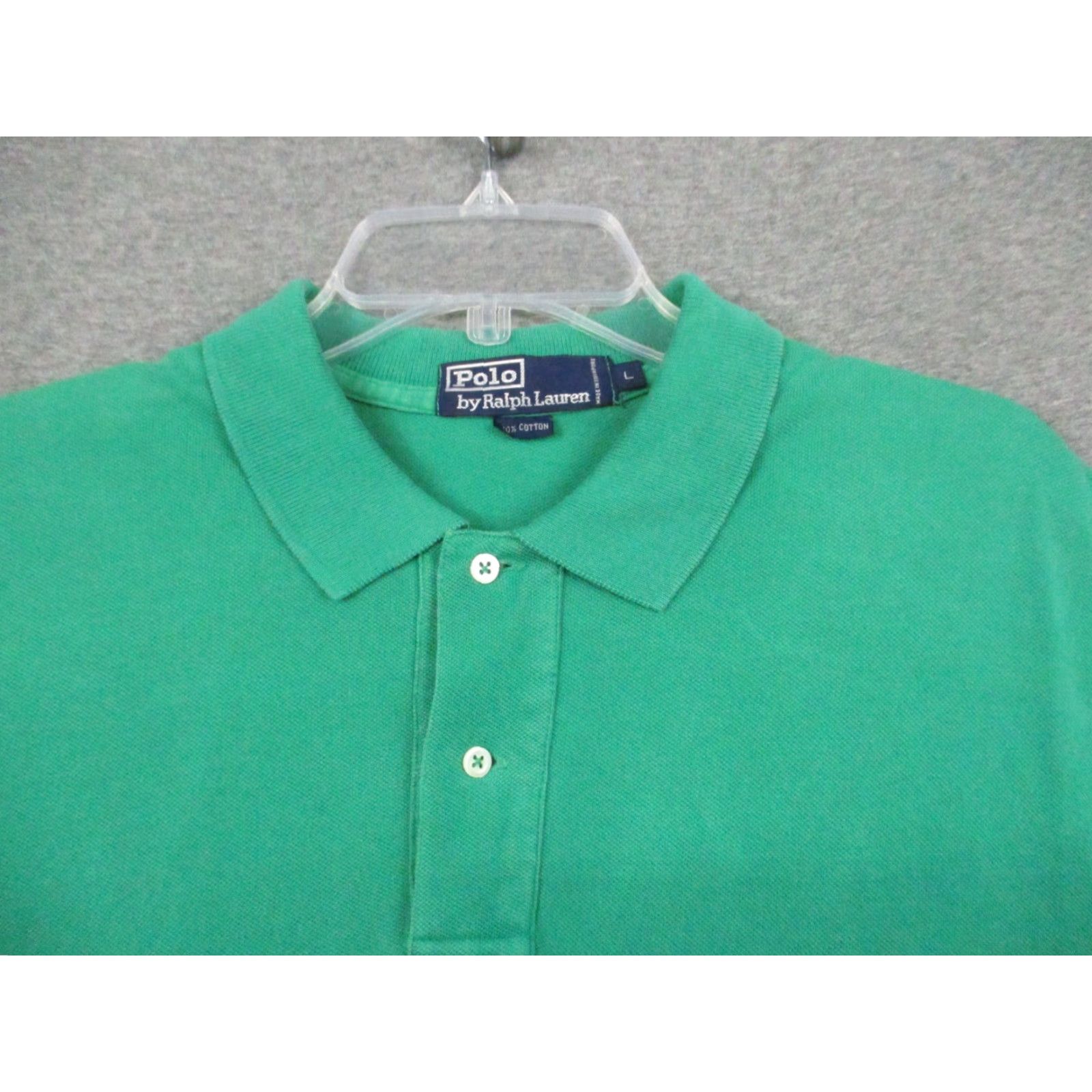 Polo Ralph Lauren VINTAGE Polo Ralph Lauren Shirt Large Men Green Short Sleeve Blue Pony Pony Size US L / EU 52-54 / 3 - 3 Thumbnail