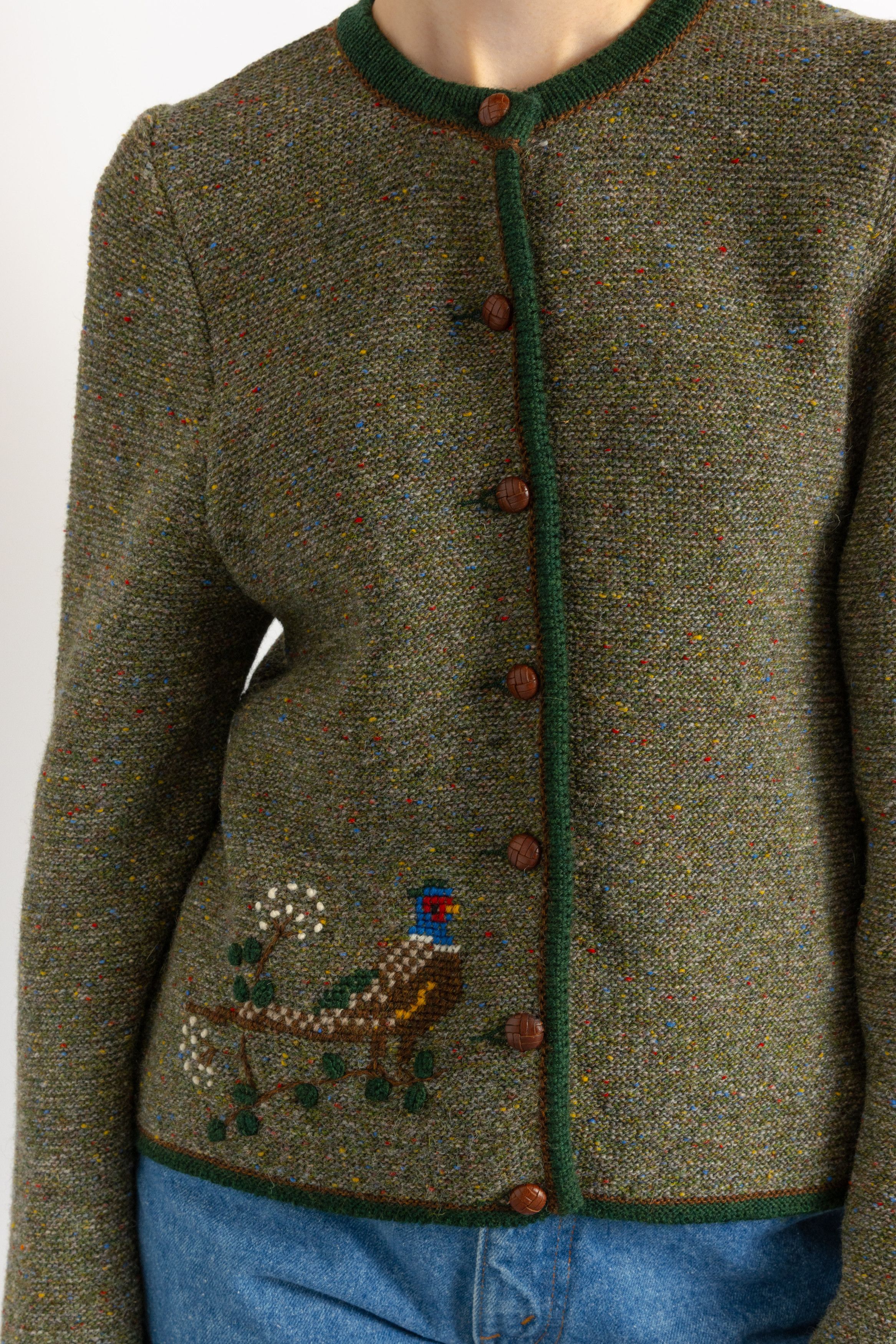Vintage vintage cardigan embroidered puffy sleeves cardigan 8686 Size S / US 4 / IT 40 - 8 Thumbnail