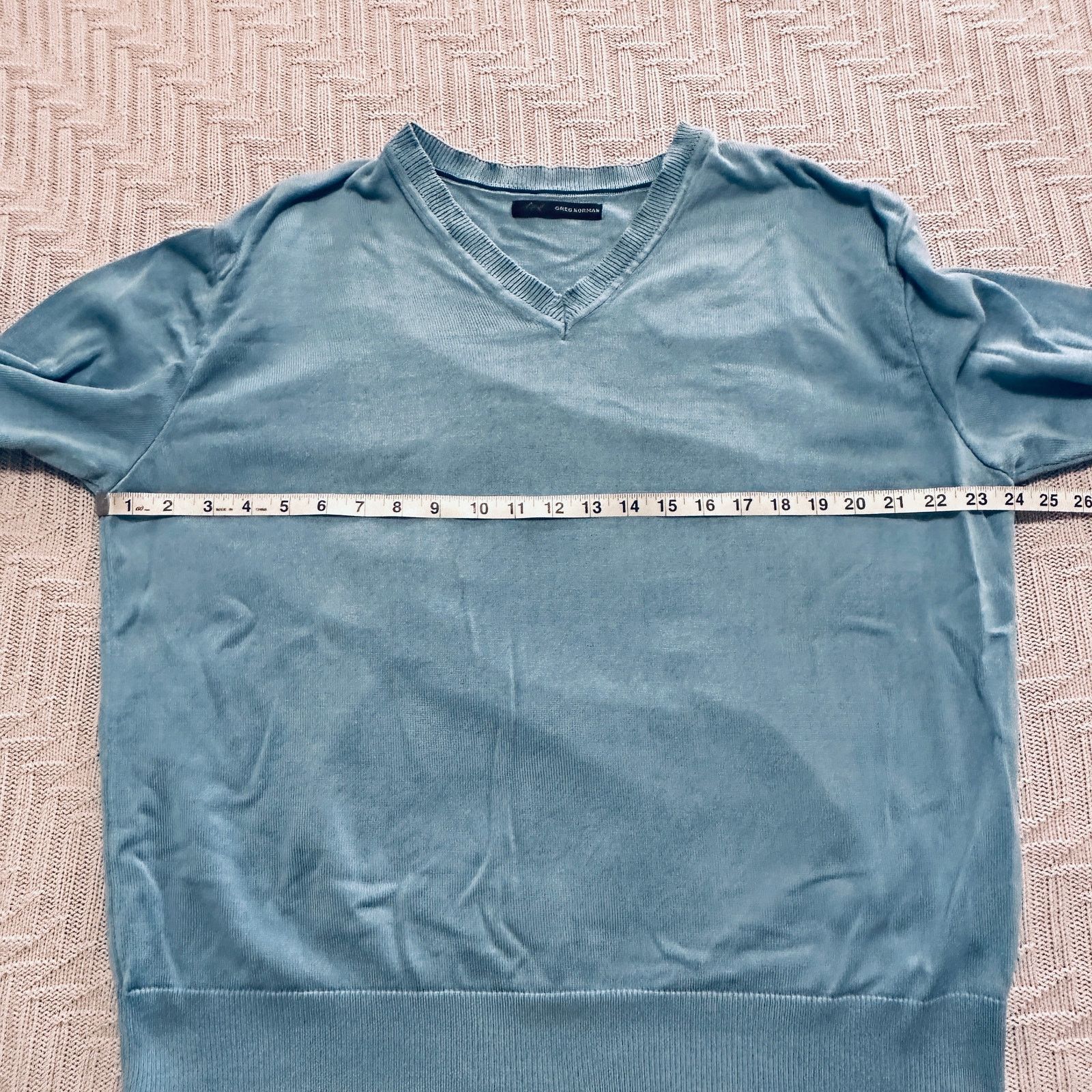 Greg Norman Greg Norman blue vneck cotton sweater Size US L / EU 52-54 / 3 - 7 Thumbnail