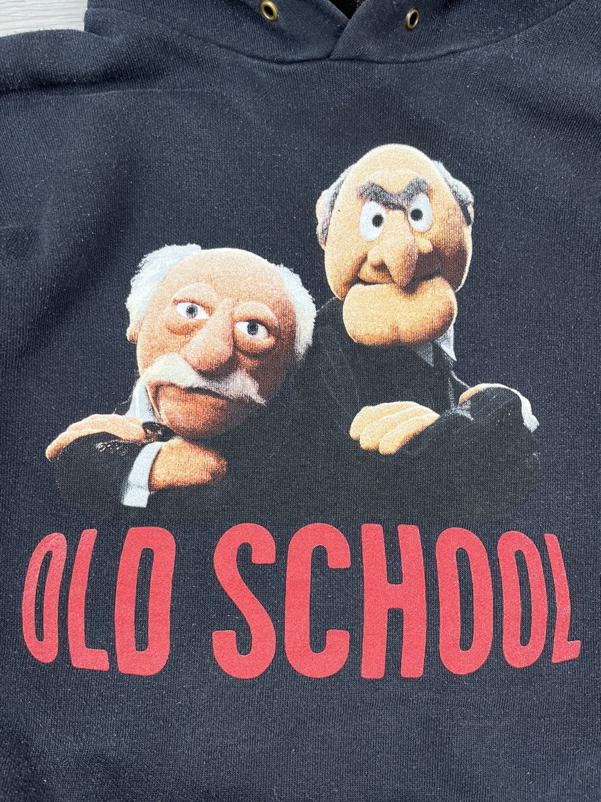 Vintage “Old School” Vintage Humor Streetwear Black Baggy Hoodie Size US XL / EU 56 / 4 - 4 Thumbnail