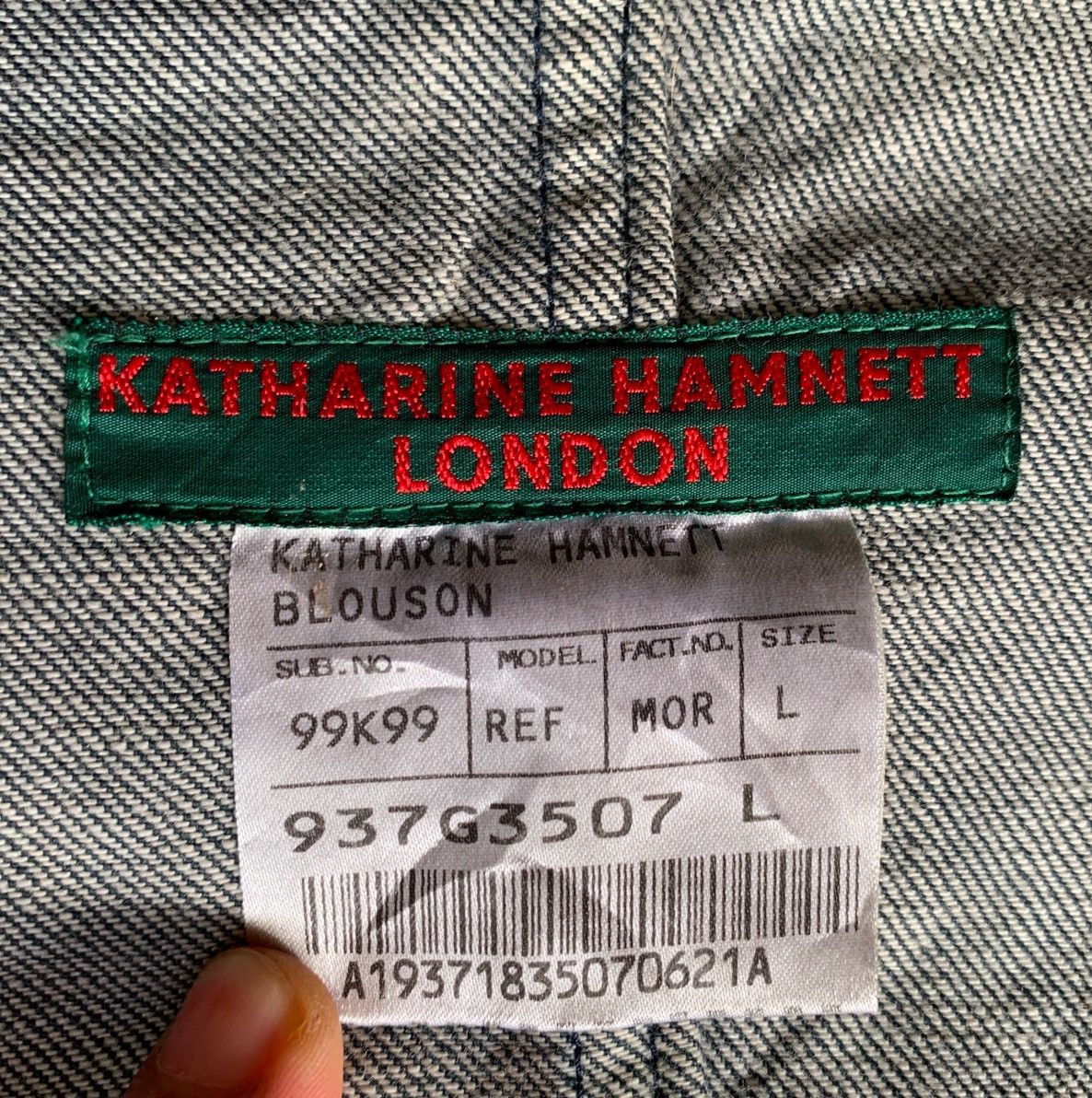 Vintage VINTAGE HAMNETT DENIM ACIDWASH JACKET DOUBLE BREASTED Size US S / EU 44-46 / 1 - 12 Thumbnail