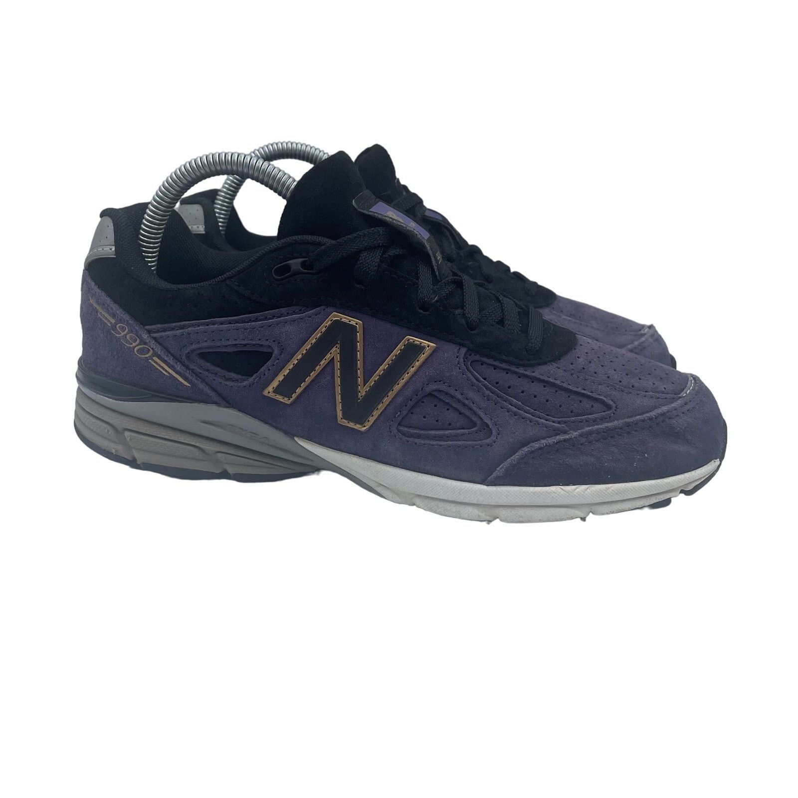 New Balance New Balance 990v4 Dark Purple Suede Black Shoes Womens 8.5 Size US 8.5 / IT 38.5 - 1 Thumbnail