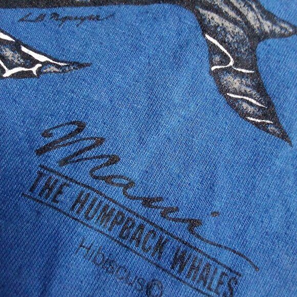 Hanes × Vintage Vintage Hibiscus Humpback Whales Maui Hawaii T-Shirt Size US M / EU 48-50 / 2 - 3 Thumbnail