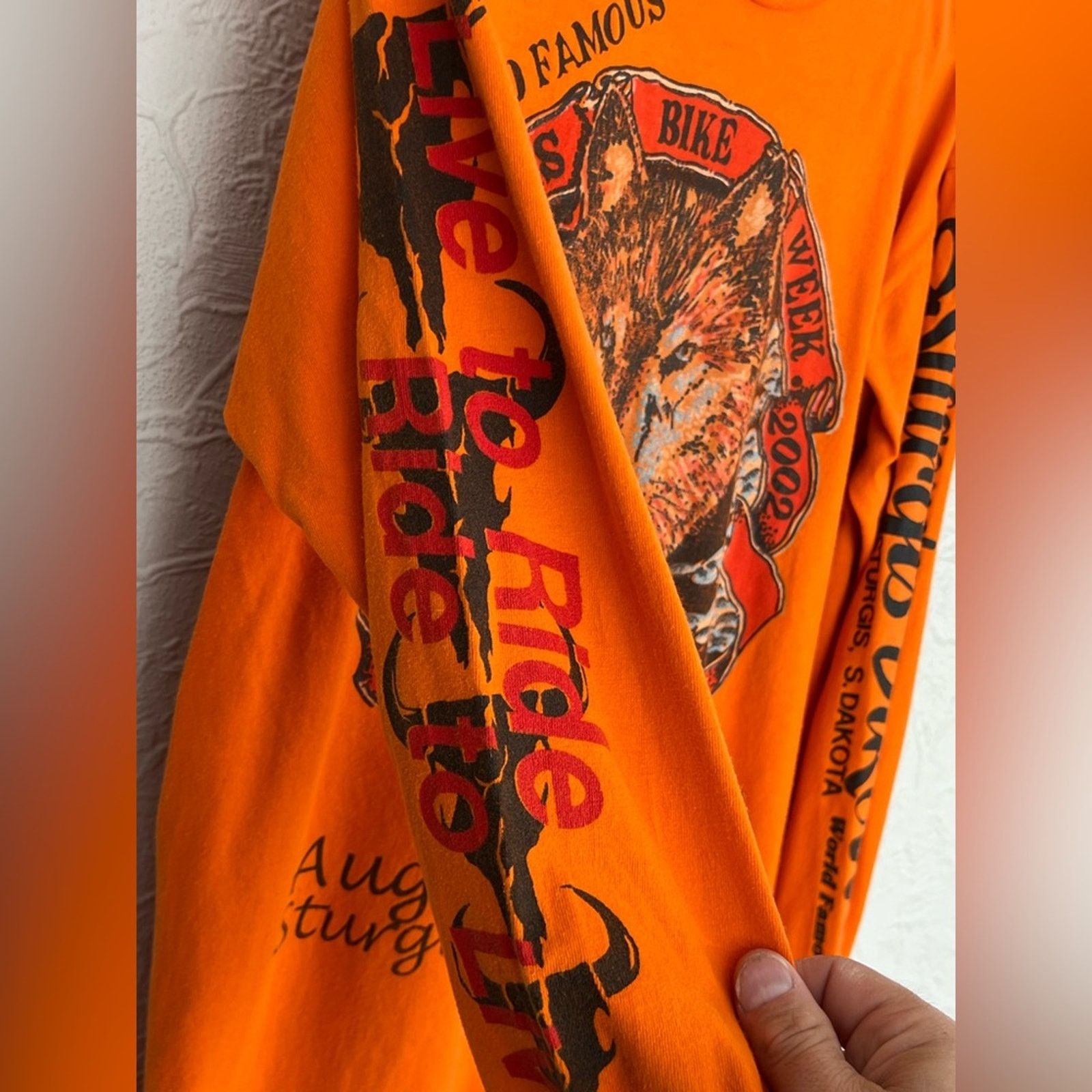 Comfort Colors VTG Y2K 2002 Sturgis Bike Week Legend Lives On! Wolf Shirt M Size US M / EU 48-50 / 2 - 6 Thumbnail