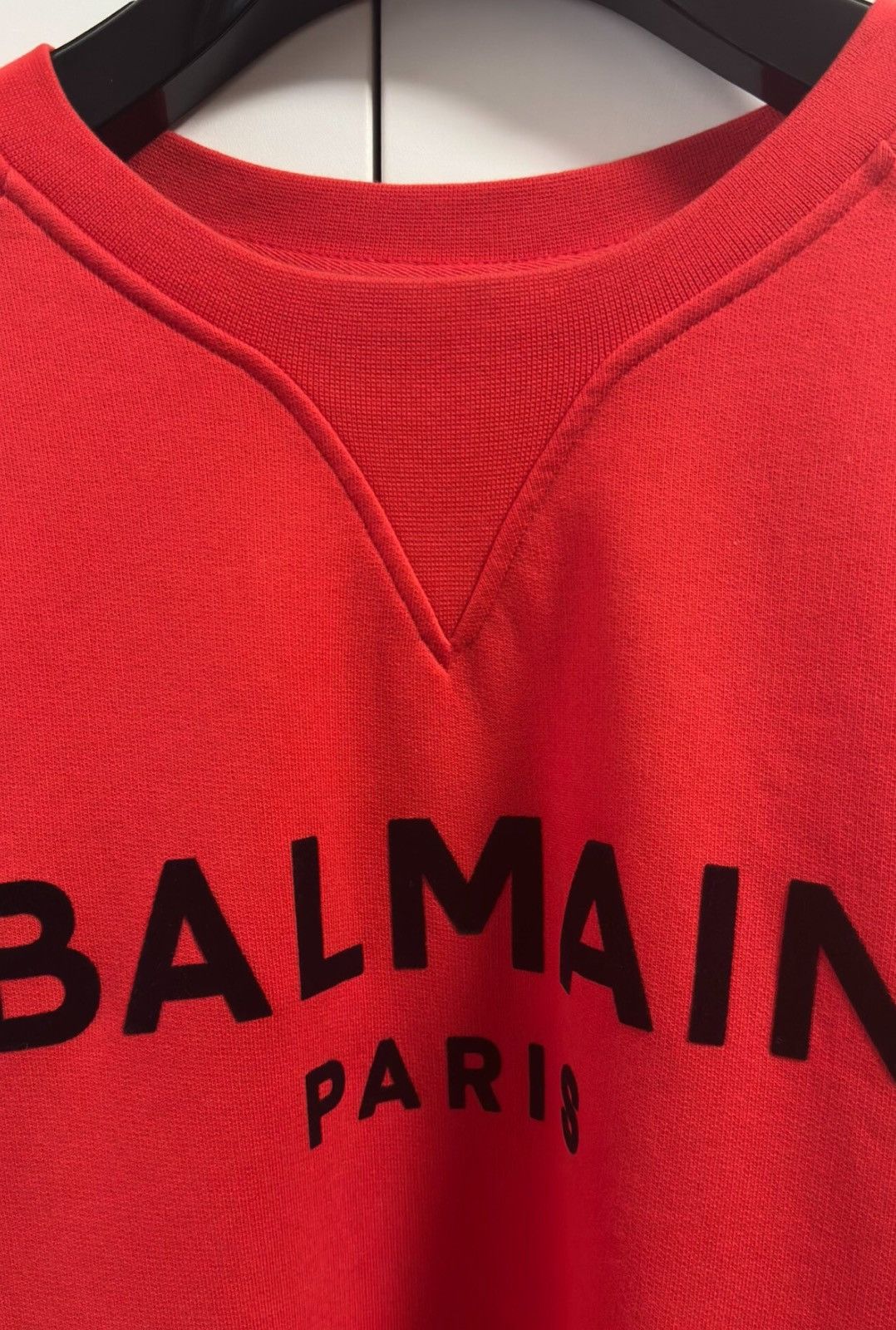 Balmain Balmain Red Logo Sweatshirt Sz.XL Size US XL / EU 56 / 4 - 3 Thumbnail
