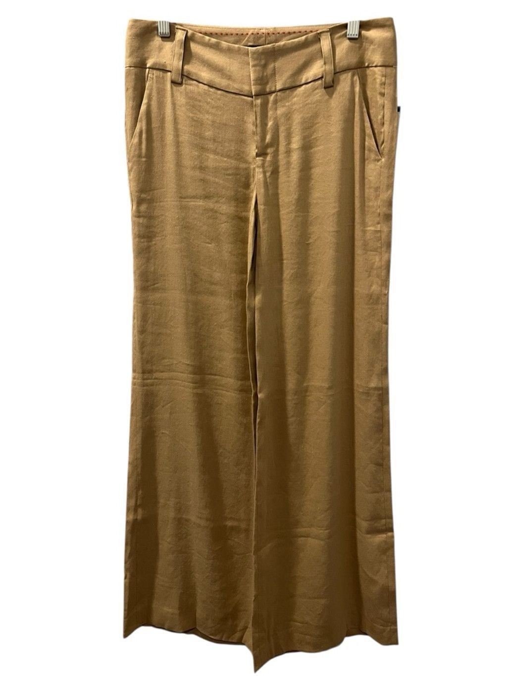 Alice + Olivia Alice + Olivia NWT Linen Sz 4 Low Rise Wide Flare Tan Pants Size 27" / US 4 / IT 40 - 2 Thumbnail