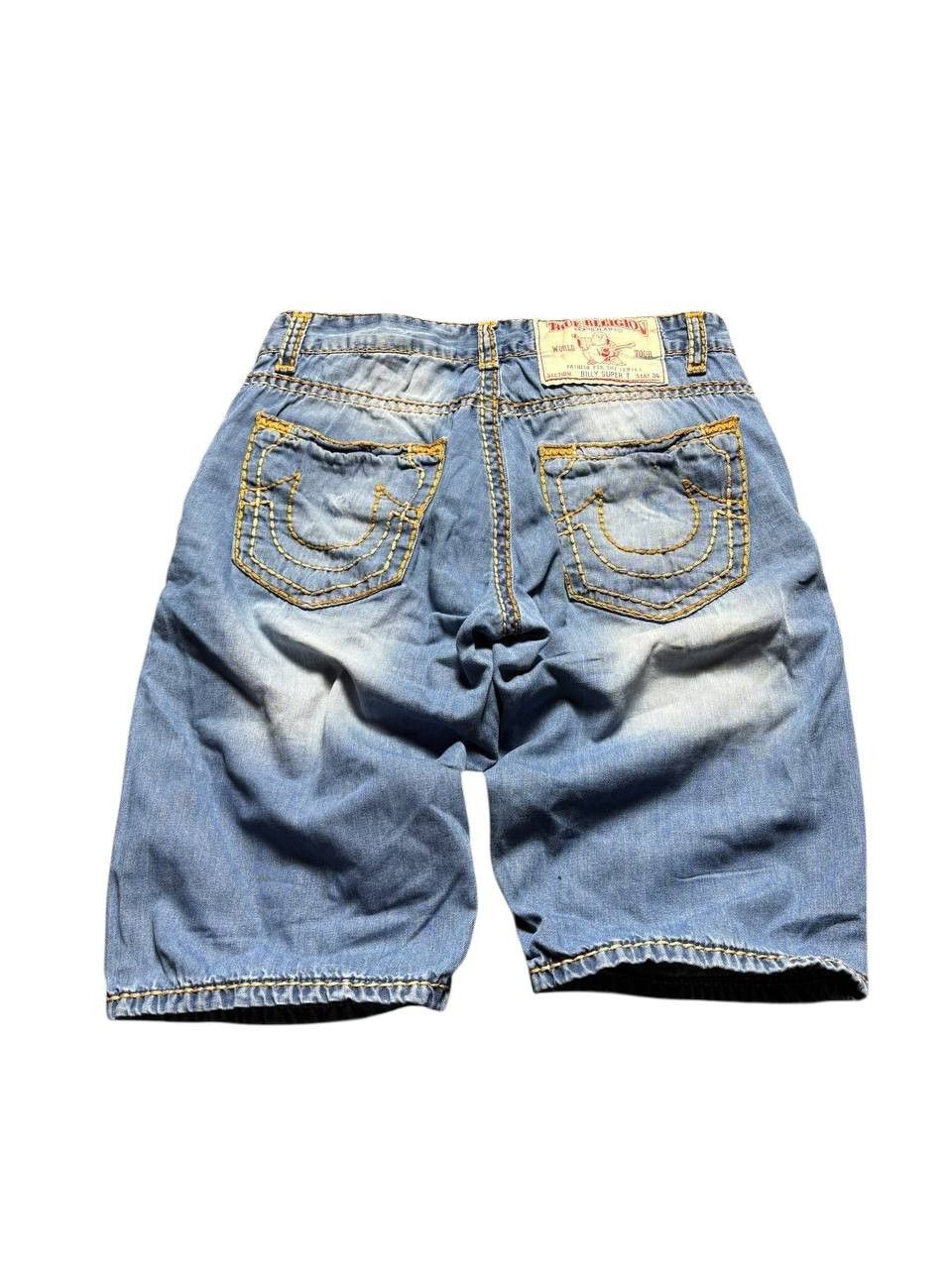 True Religion True Religion Billy Super T Denim Shorts sz W33 made in USA Size US 33 - 2 Thumbnail