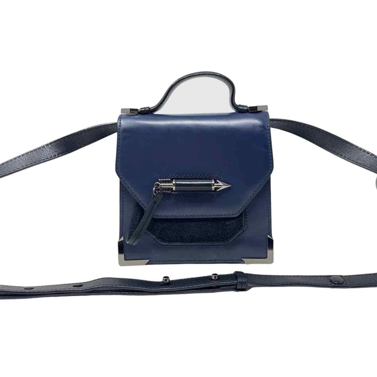 Mackage Mackage Rubie Mini Leather Satchel Crossbody in Indigo Grailed