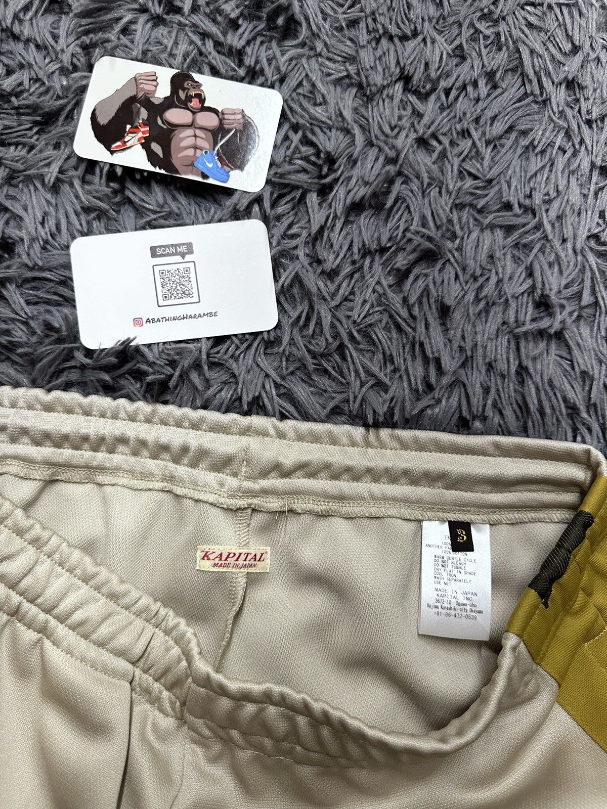 Kapital Kapital Smooth Jersey Stunt Man & Woman Track Pants Beige Size US 34 / EU 50 - 5 Thumbnail
