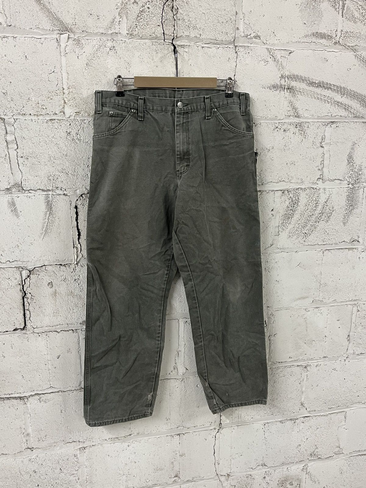 Carhartt Vintage dickies faded green carpenter cargo pants baggy Size US 36 / EU 52 - 8 Thumbnail