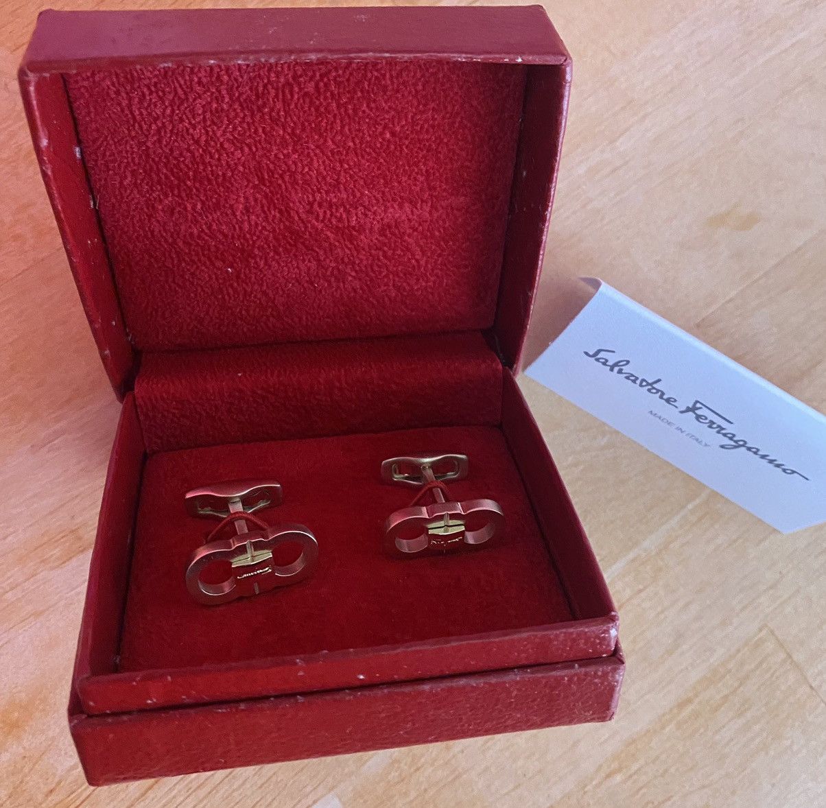 Salvatore Ferragamo Ferragamo brass gancini cuff links nwt Size ONE SIZE - 1 Thumbnail